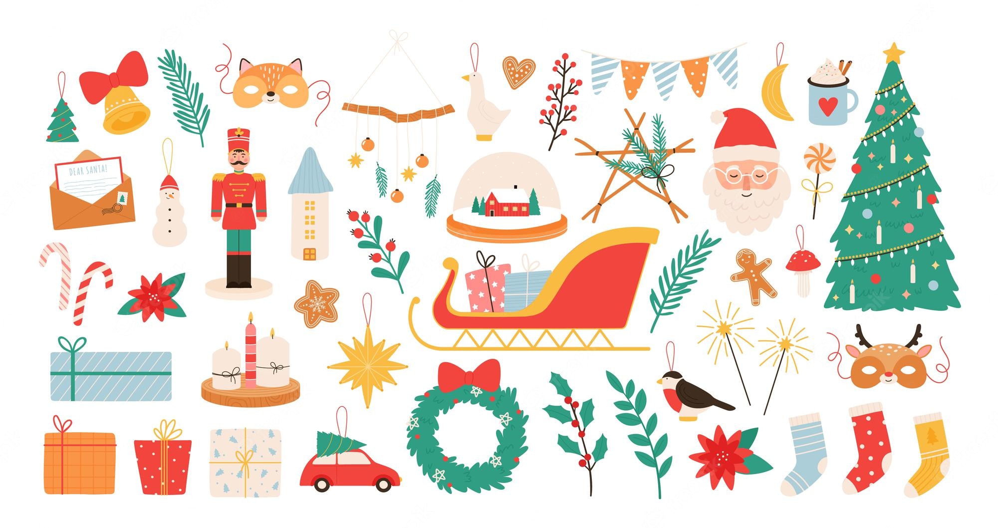 Christmas Stickers Wallpapers