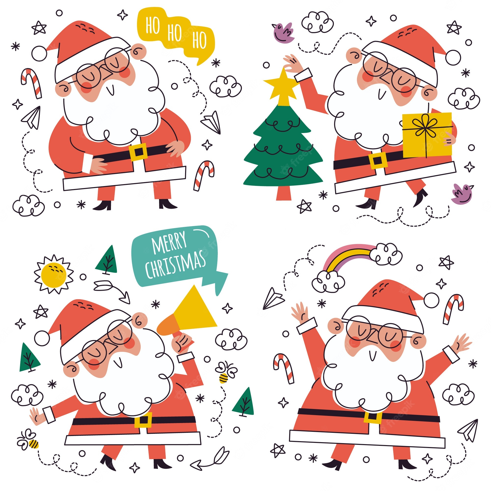 Christmas Stickers Wallpapers