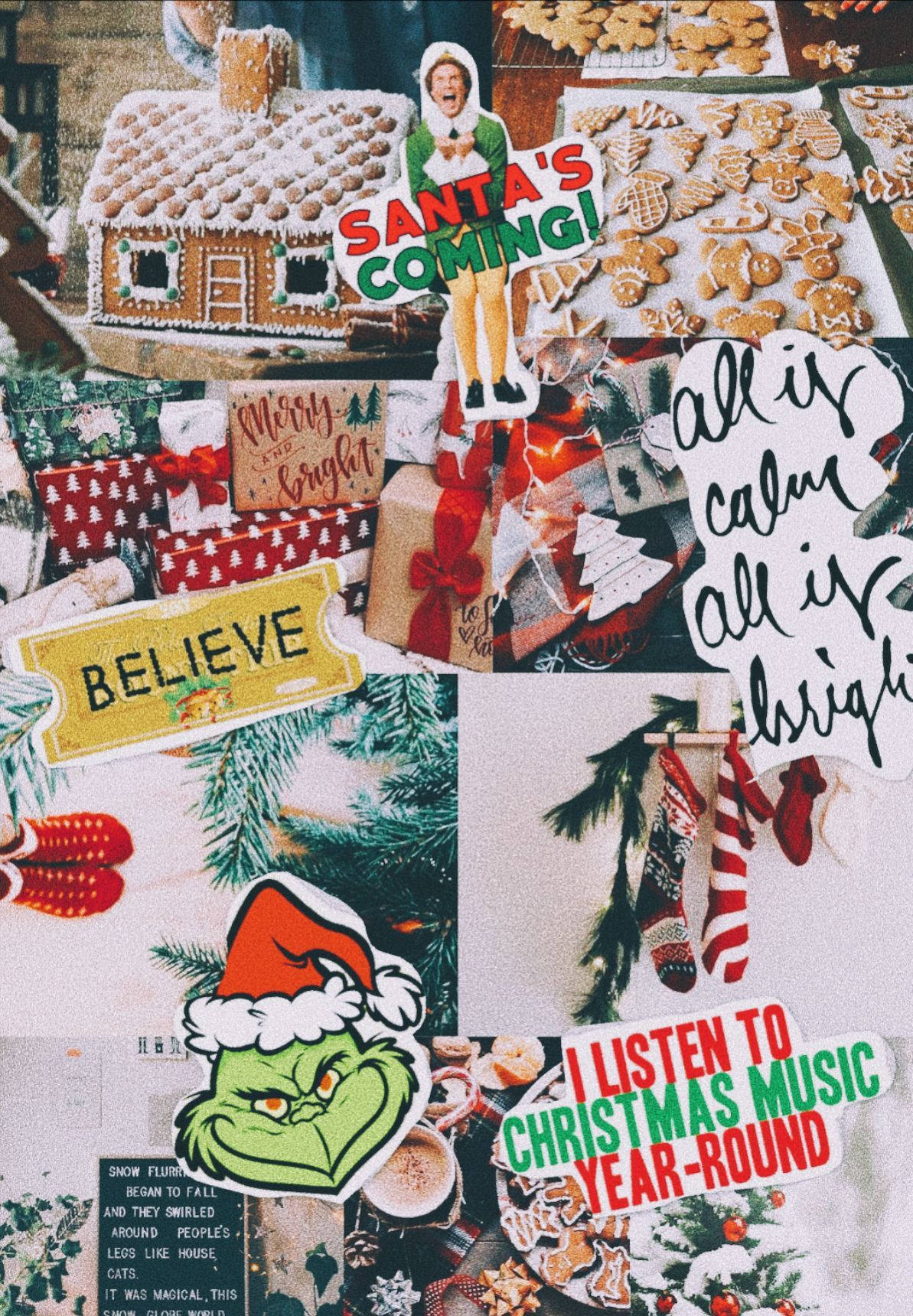 Christmas Stickers Wallpapers