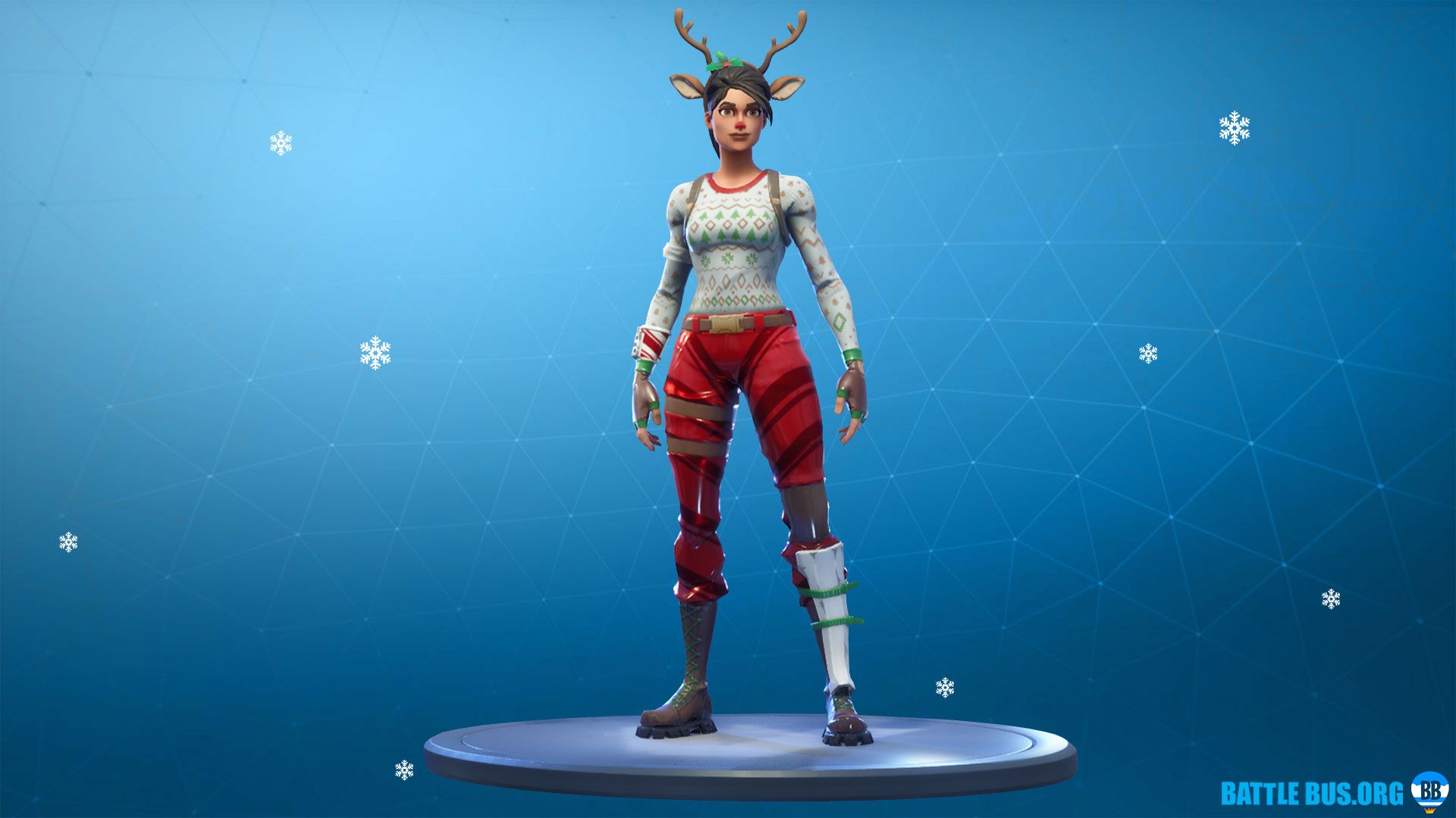 Christmas With Red Nose Raider Fortnite Wallpapers