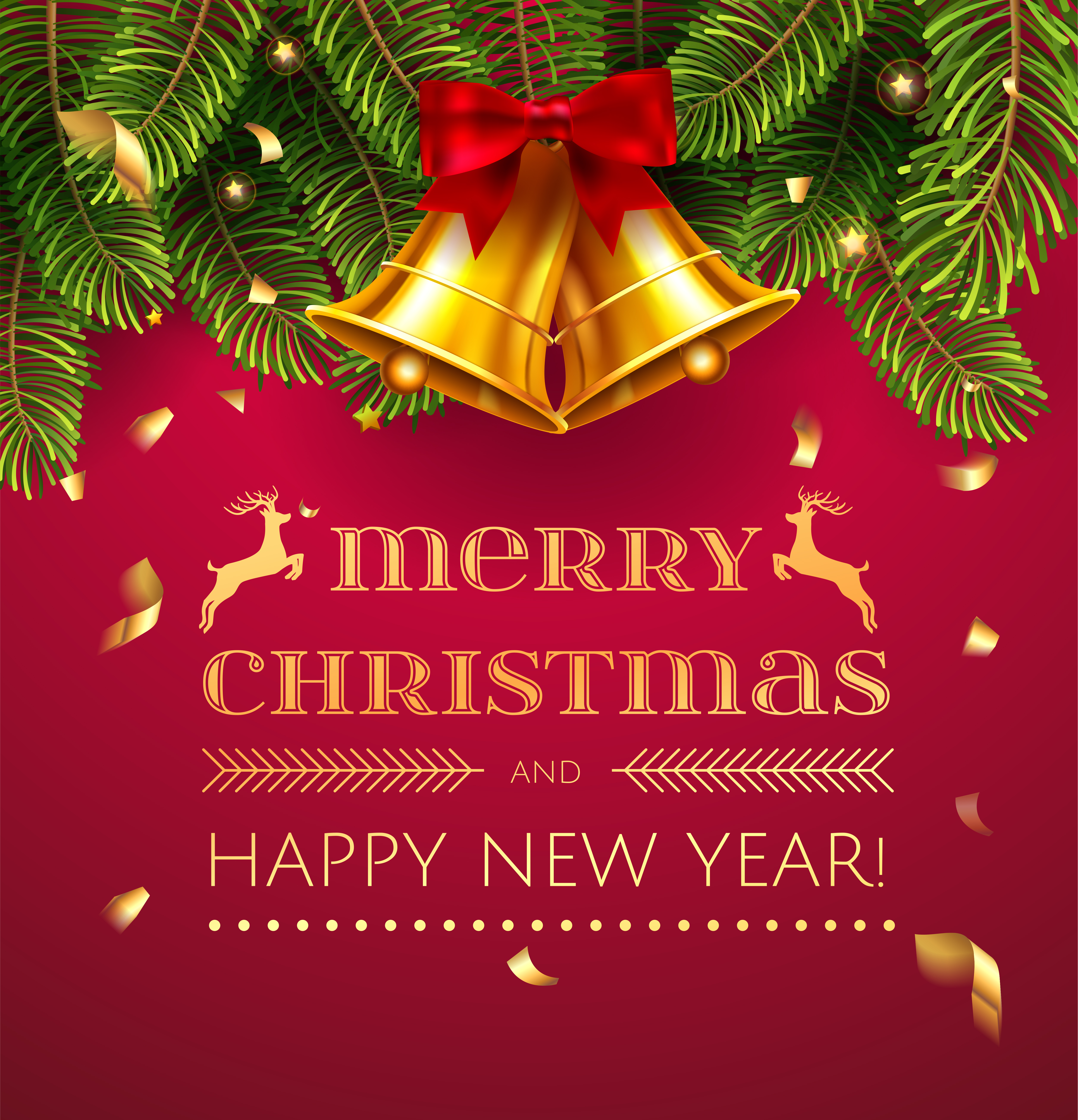 Happy New Year Merry Christmas 2021 Greeting Wallpapers