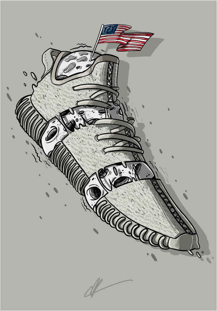 Yeezy Shoes Cartoon Wallpapers