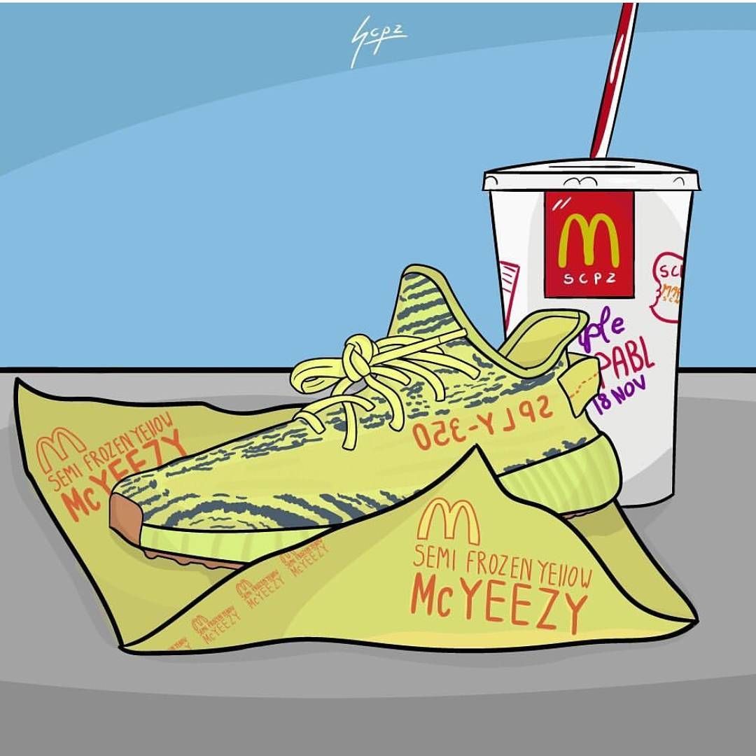 Yeezy Shoes Cartoon Wallpapers