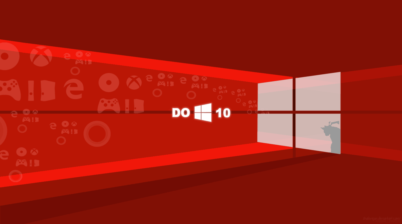 Windows 10 Logo Red Neon Wallpapers