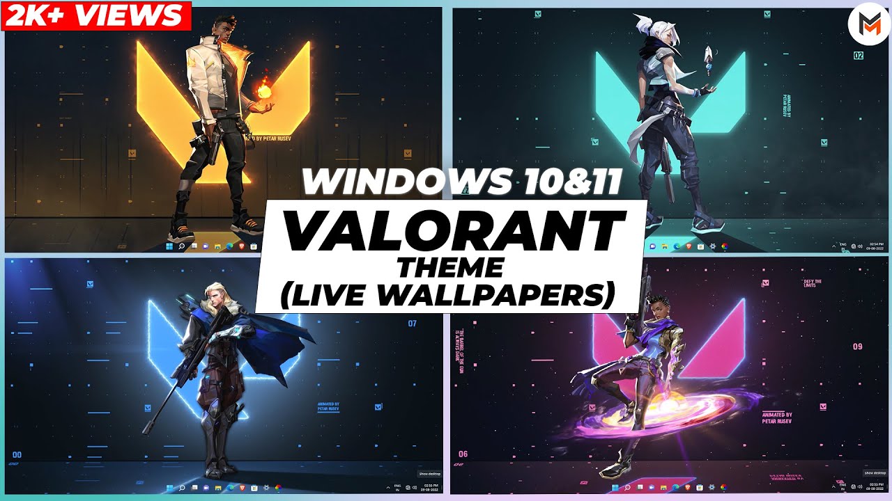 Windows 10 X Valorant Logo Wallpapers