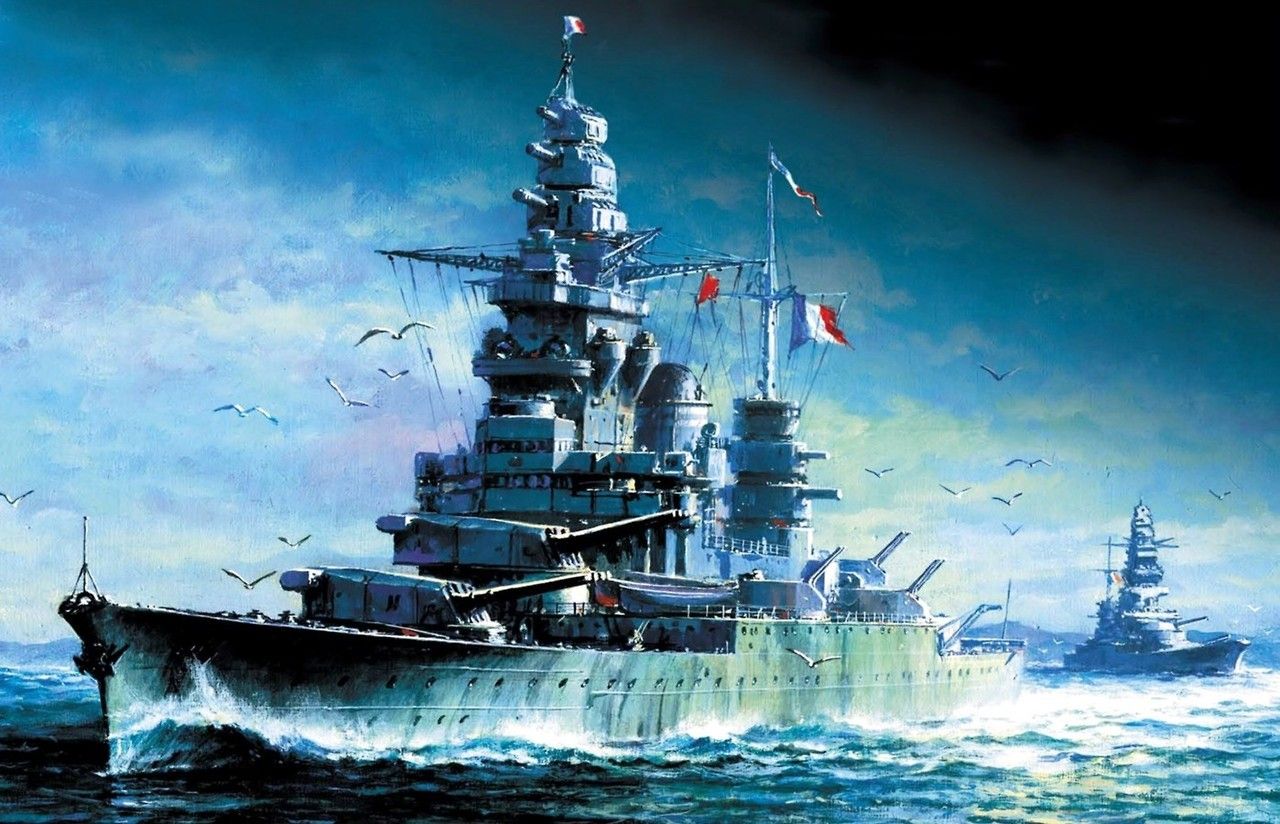 French Battleship Dunkerque Wallpapers