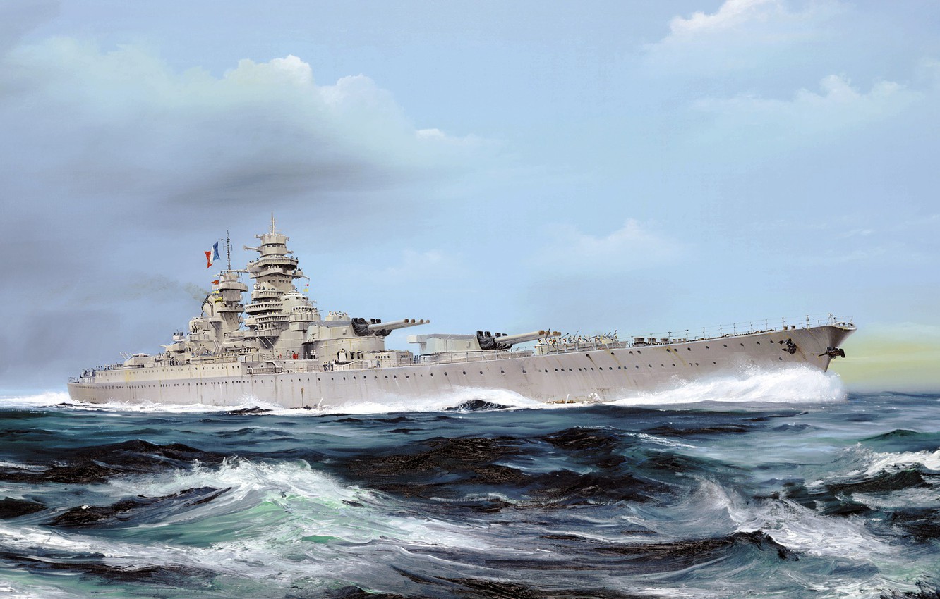 French Battleship Richelieu Wallpapers