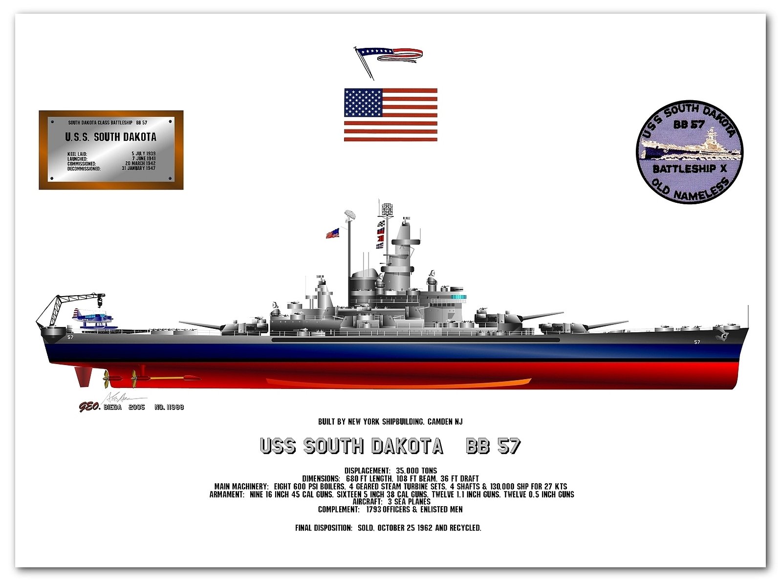 Uss South Dakota (Bb-57) Wallpapers