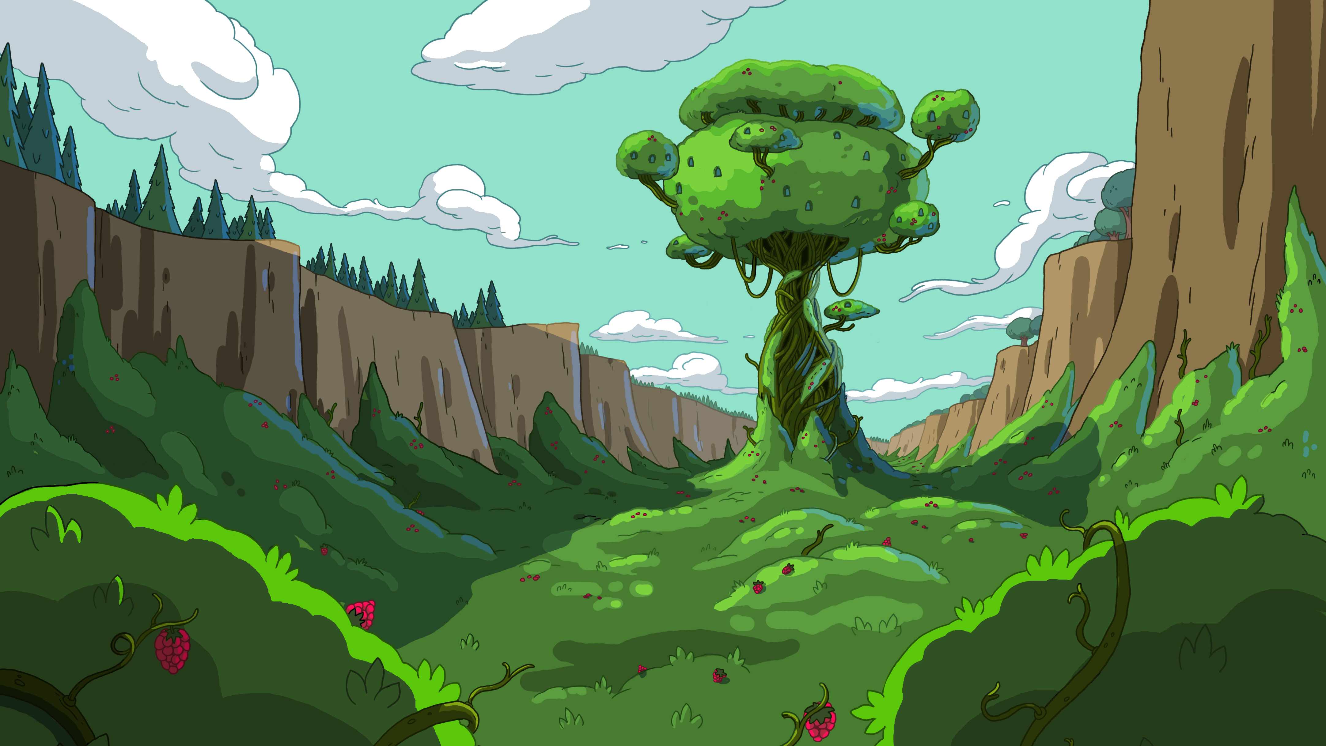 Adventure Time Landscapes Wallpapers