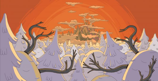 Adventure Time Landscapes Wallpapers