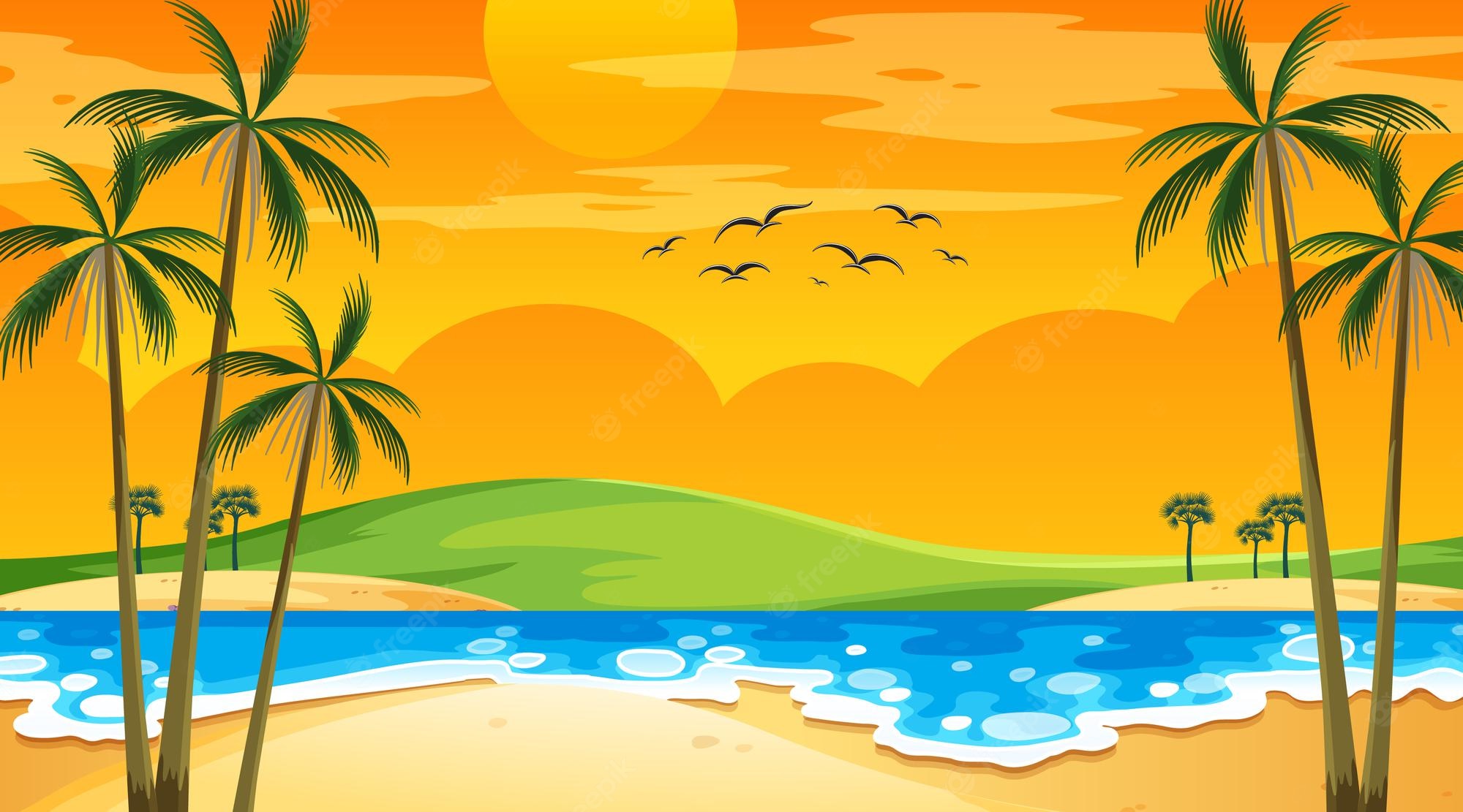 Cartoon Beach Wallpapers