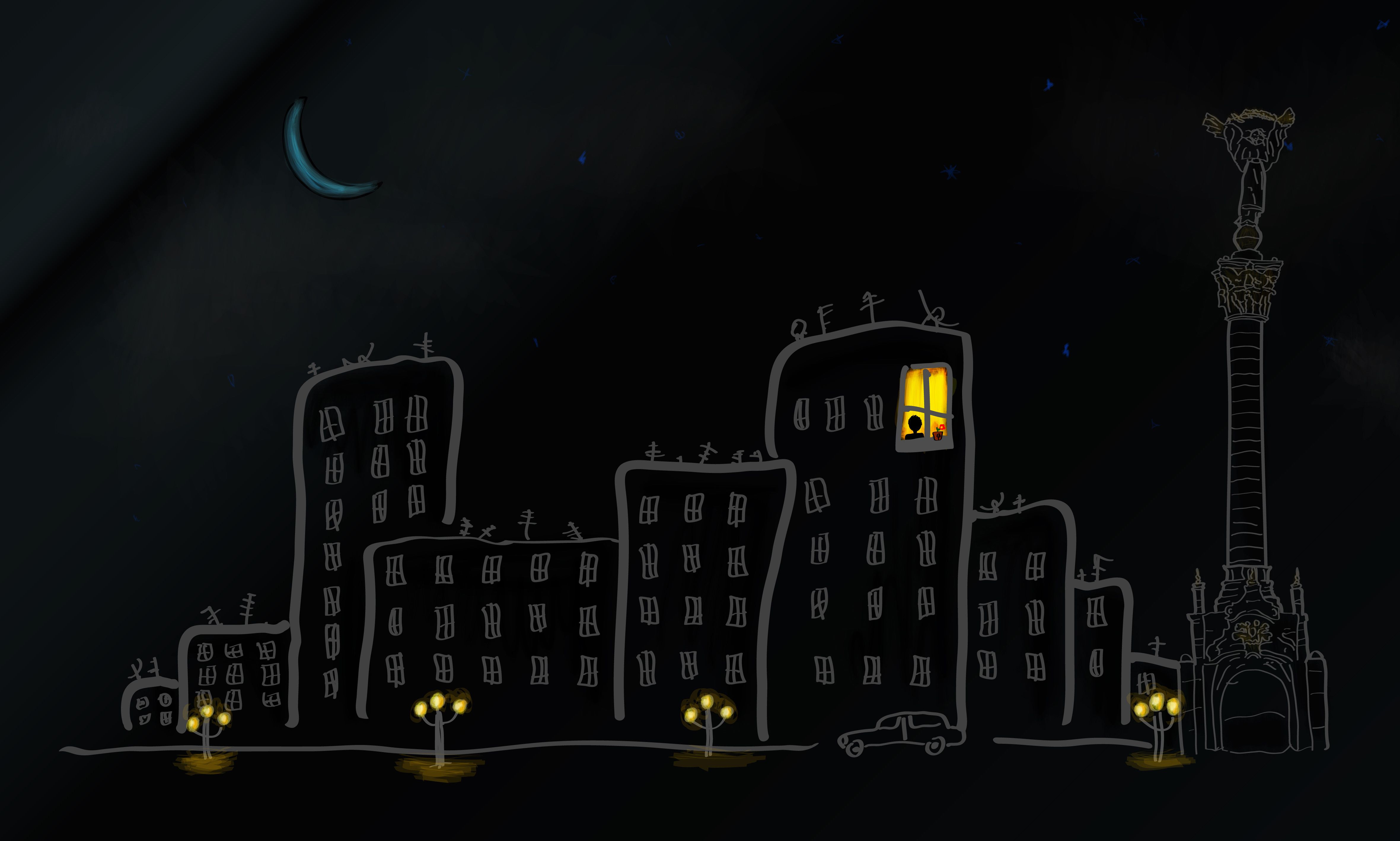 Cartoon City Night Wallpapers