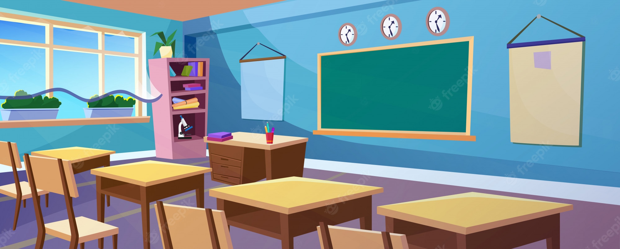 Cartoon Classroom Wallpapers