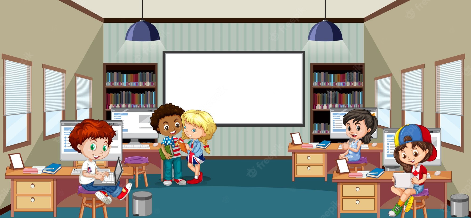 Cartoon Classroom Wallpapers