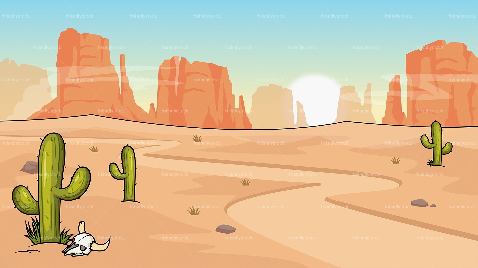 Cartoon Desert Wallpapers