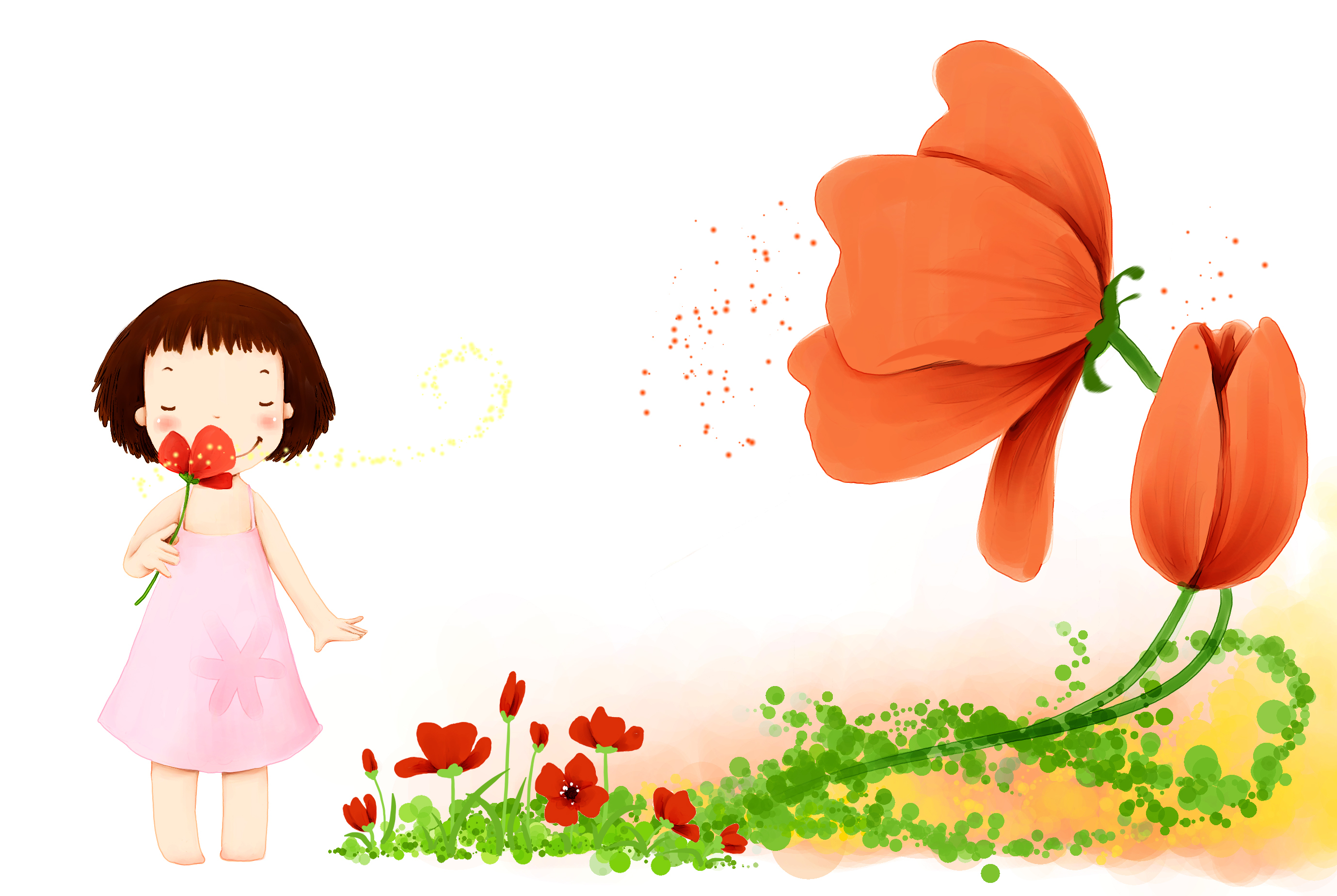 Cartoon Flowers Wallpapers