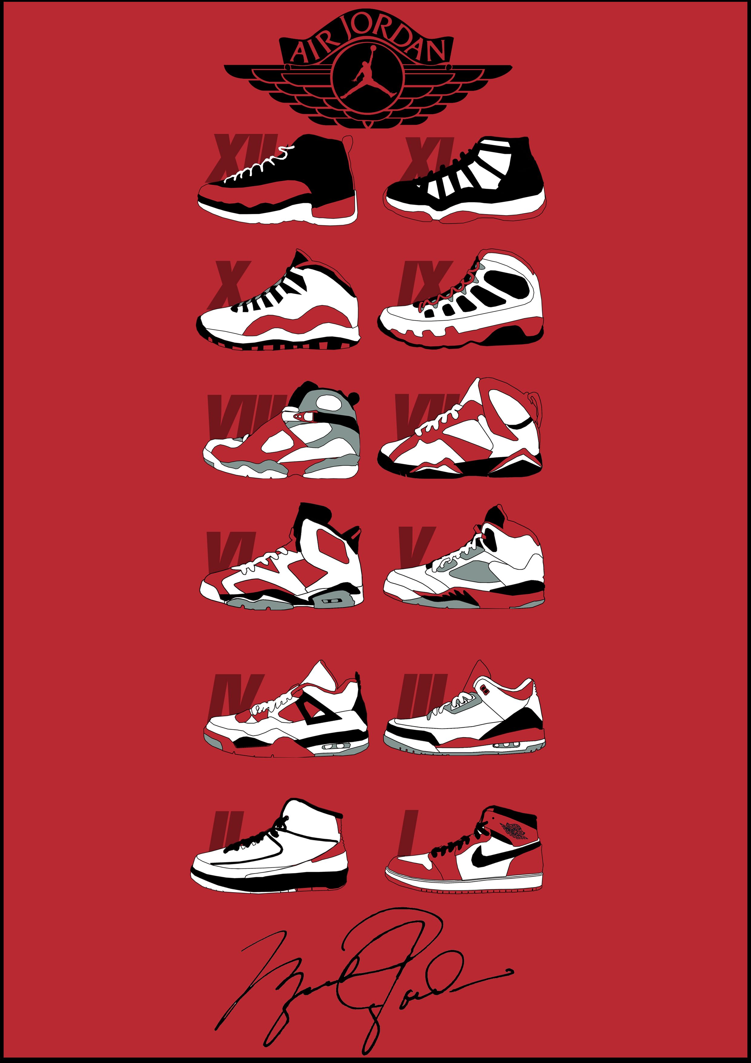 Cartoon Jordan Shoes Wallpapers
