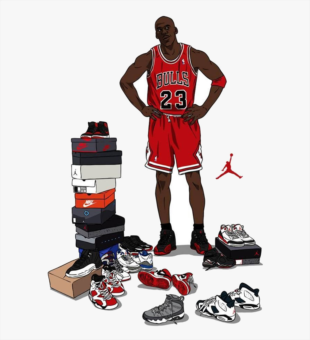 Cartoon Jordan Shoes Wallpapers