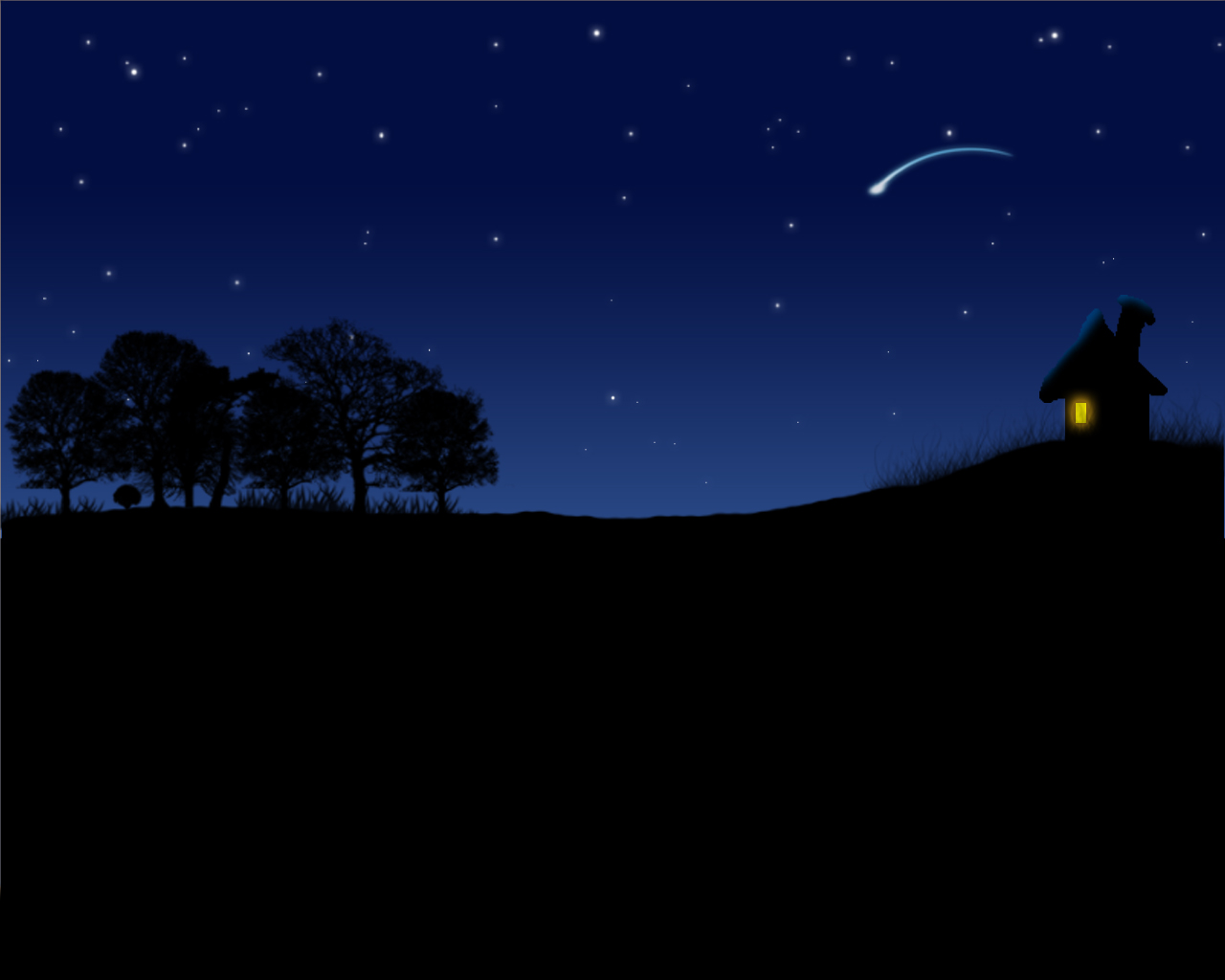 Cartoon Night Sky Wallpapers