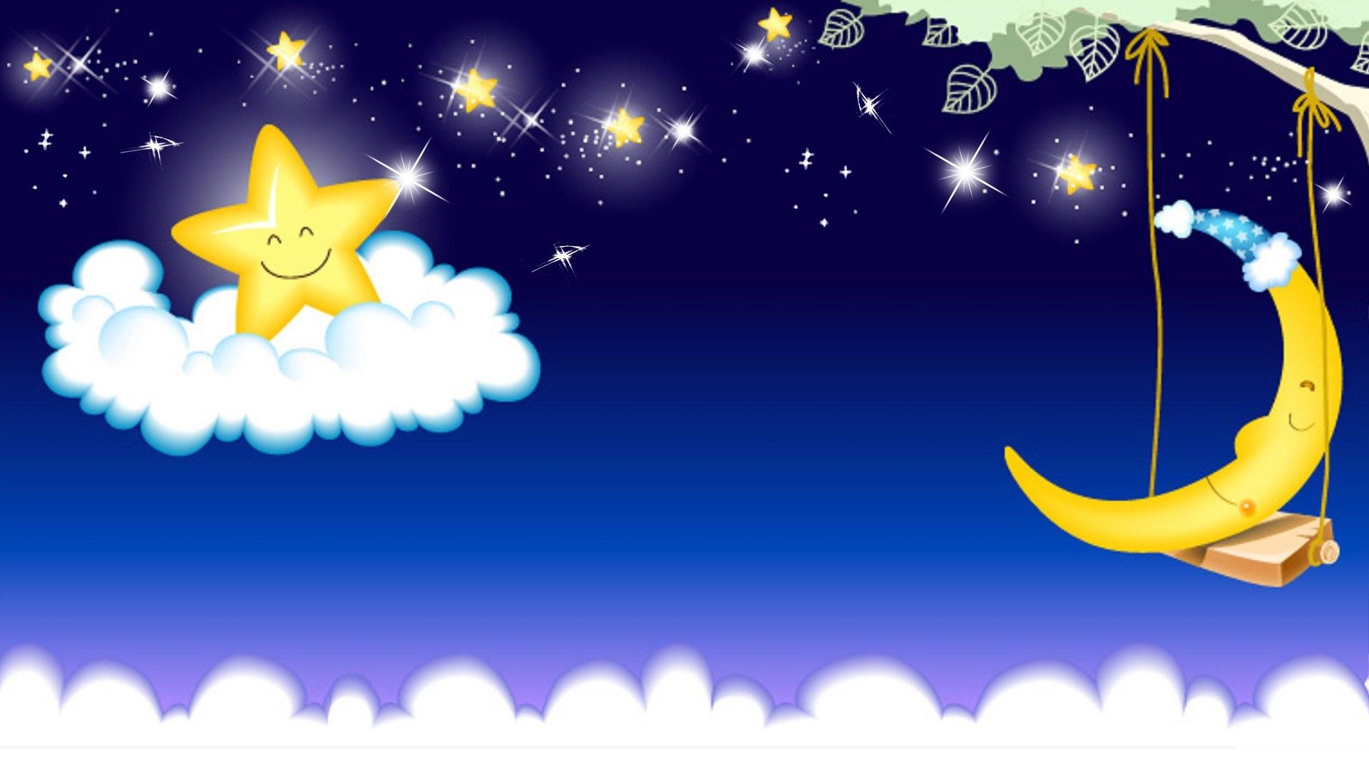 Cartoon Night Sky Wallpapers