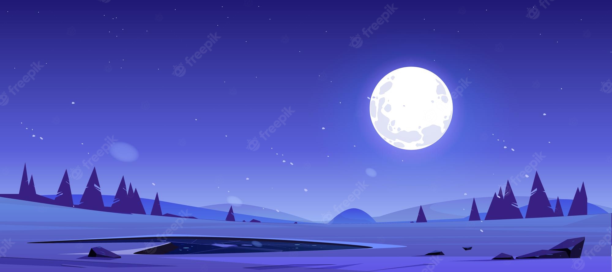 Cartoon Night Sky Wallpapers