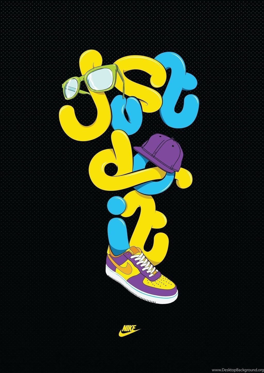 Cartoon Nike Shoes Wallpapers