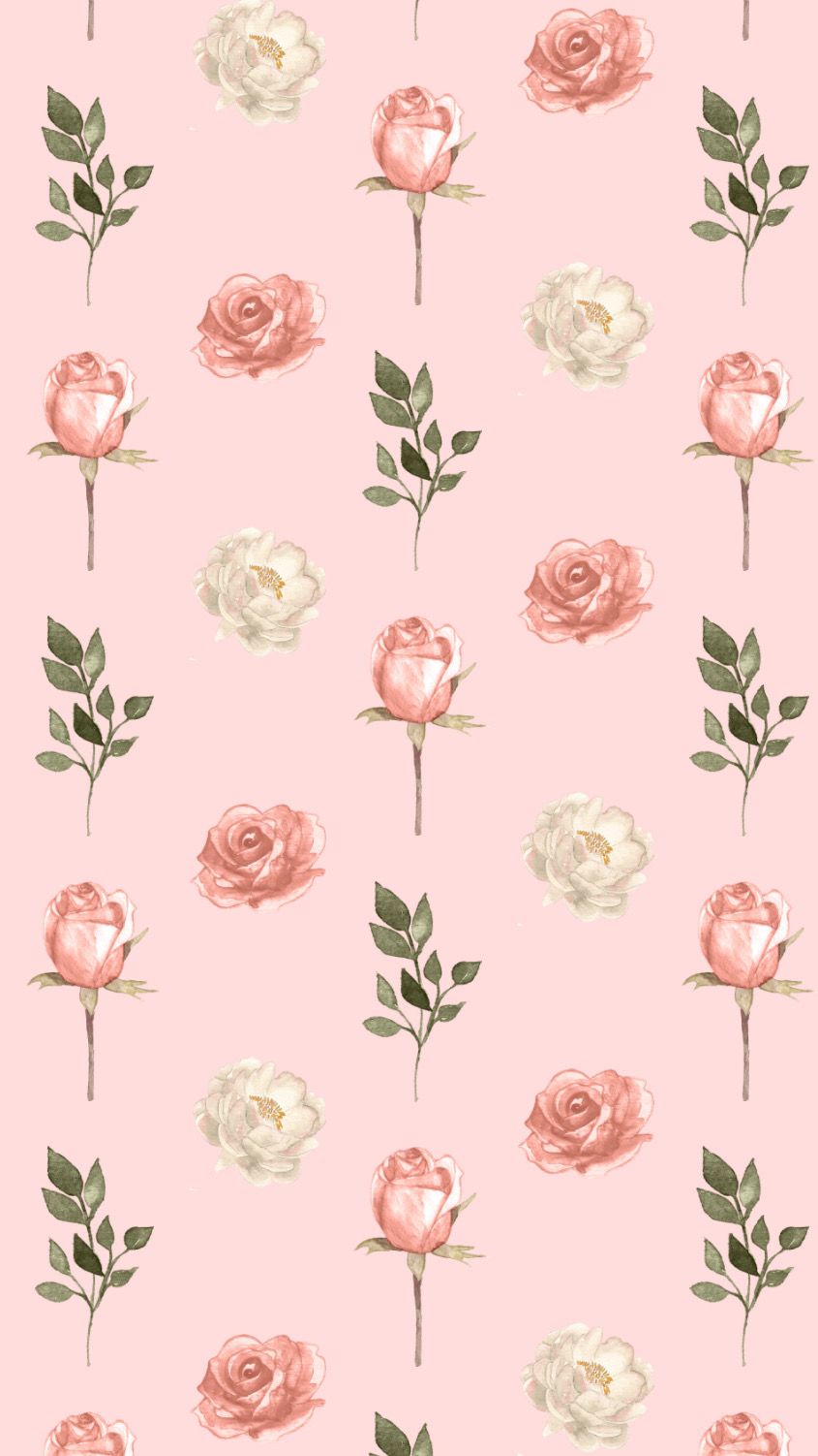 Cartoon Pink Flowers Iphone Wallpapers