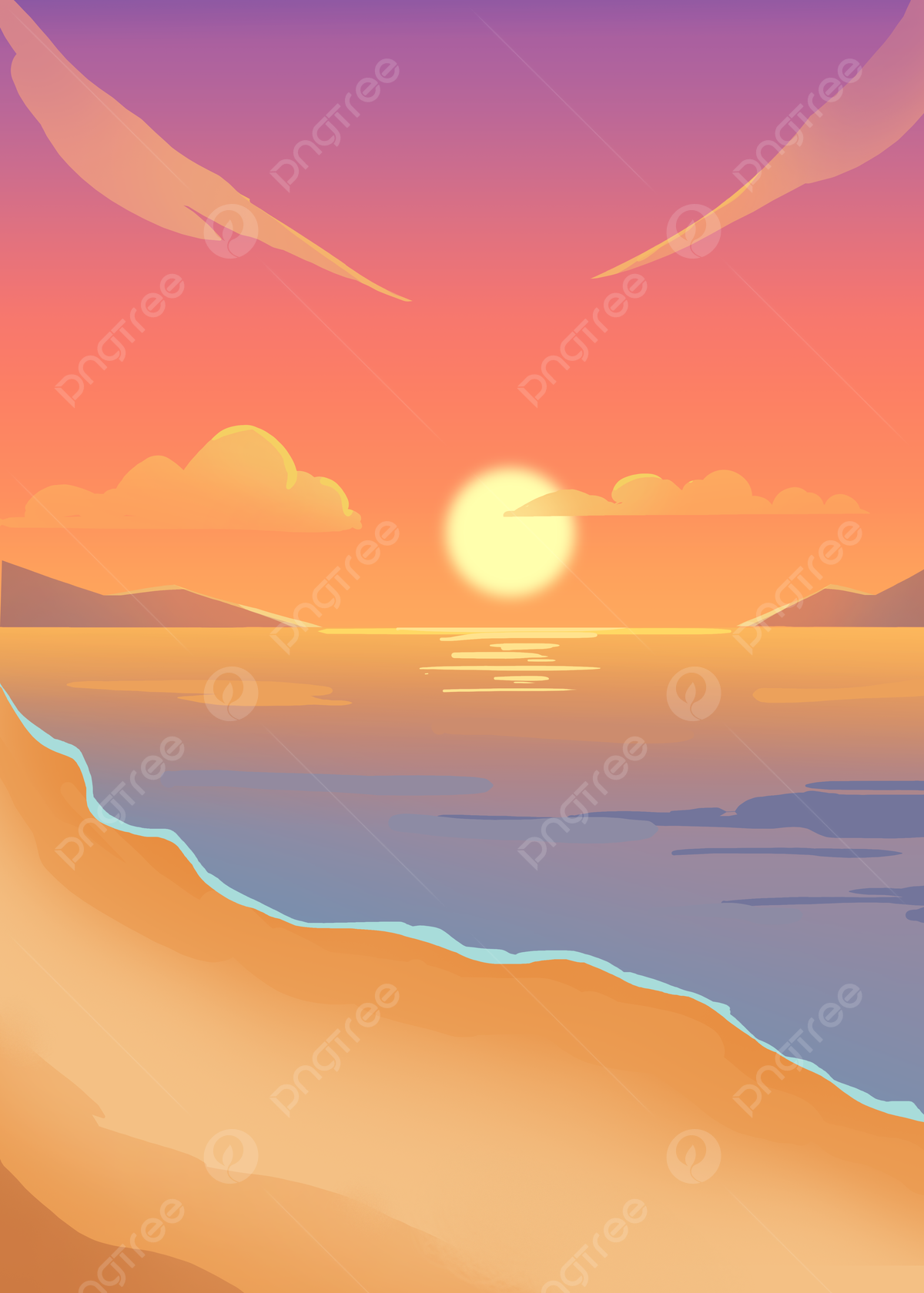 Cartoon Sunset Wallpapers