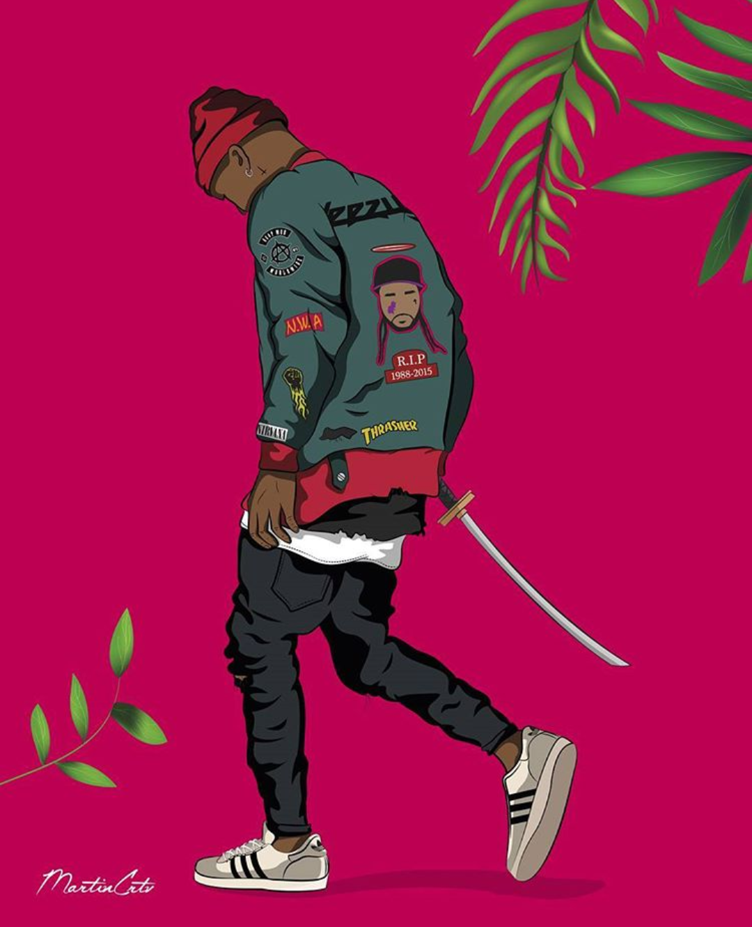 Cartoon Wearing Supreme Wallpapers