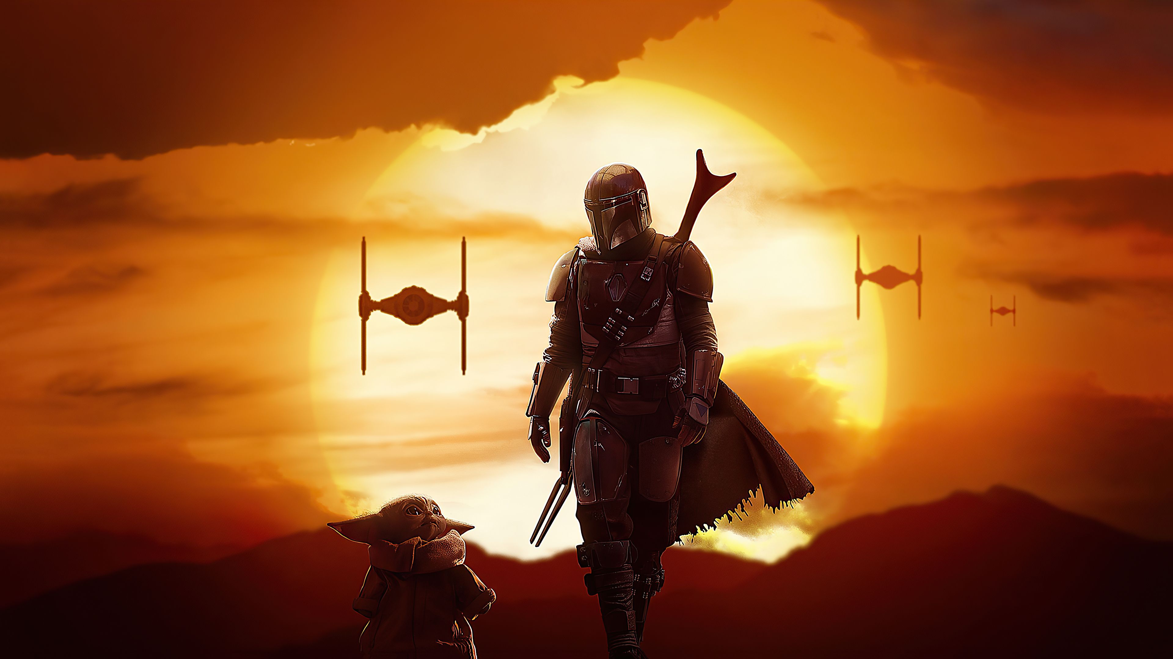 4K The Mandalorian Art Wallpapers