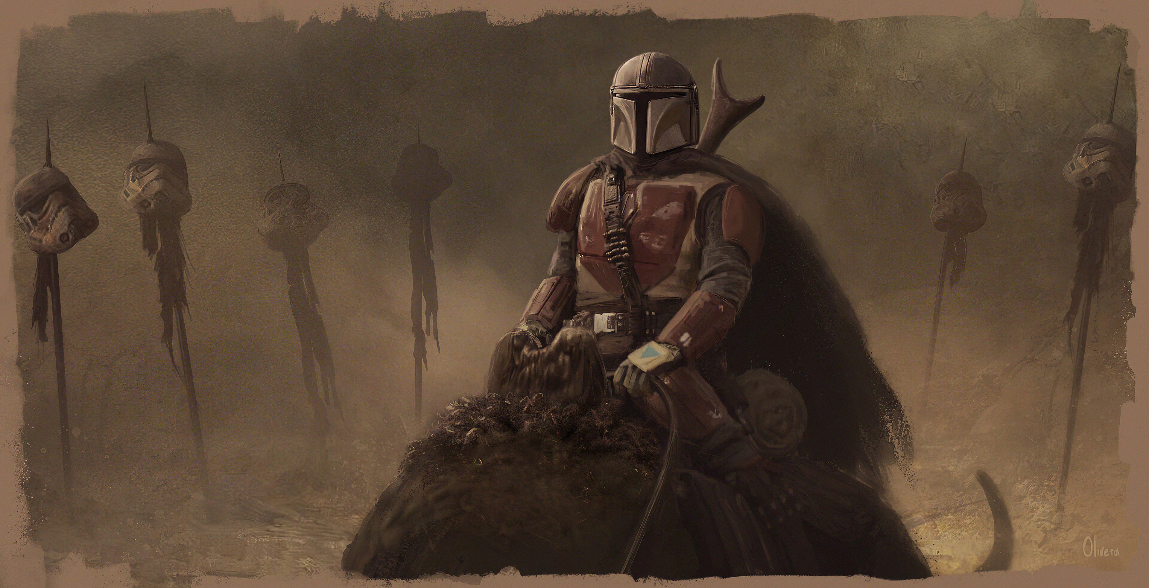 4K The Mandalorian Art Wallpapers