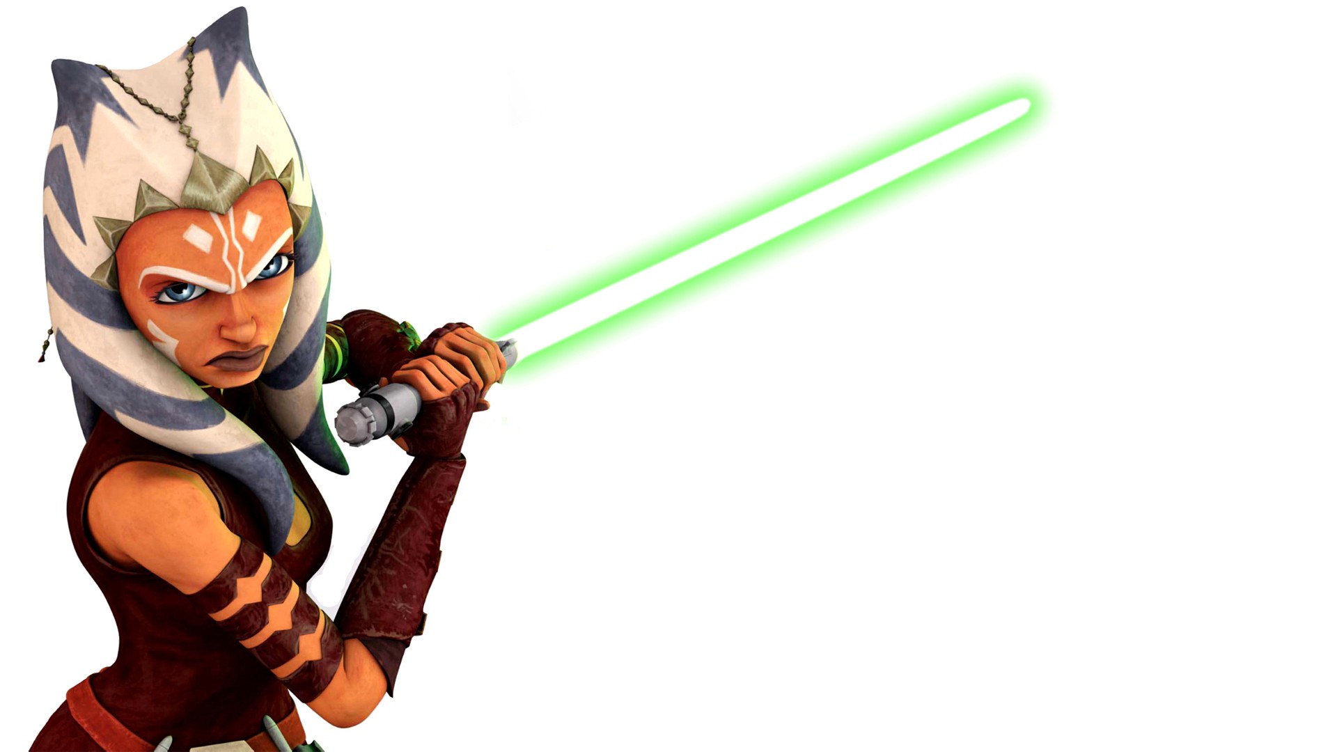 Ahsoka Tano With Lightsaber Wallpapers