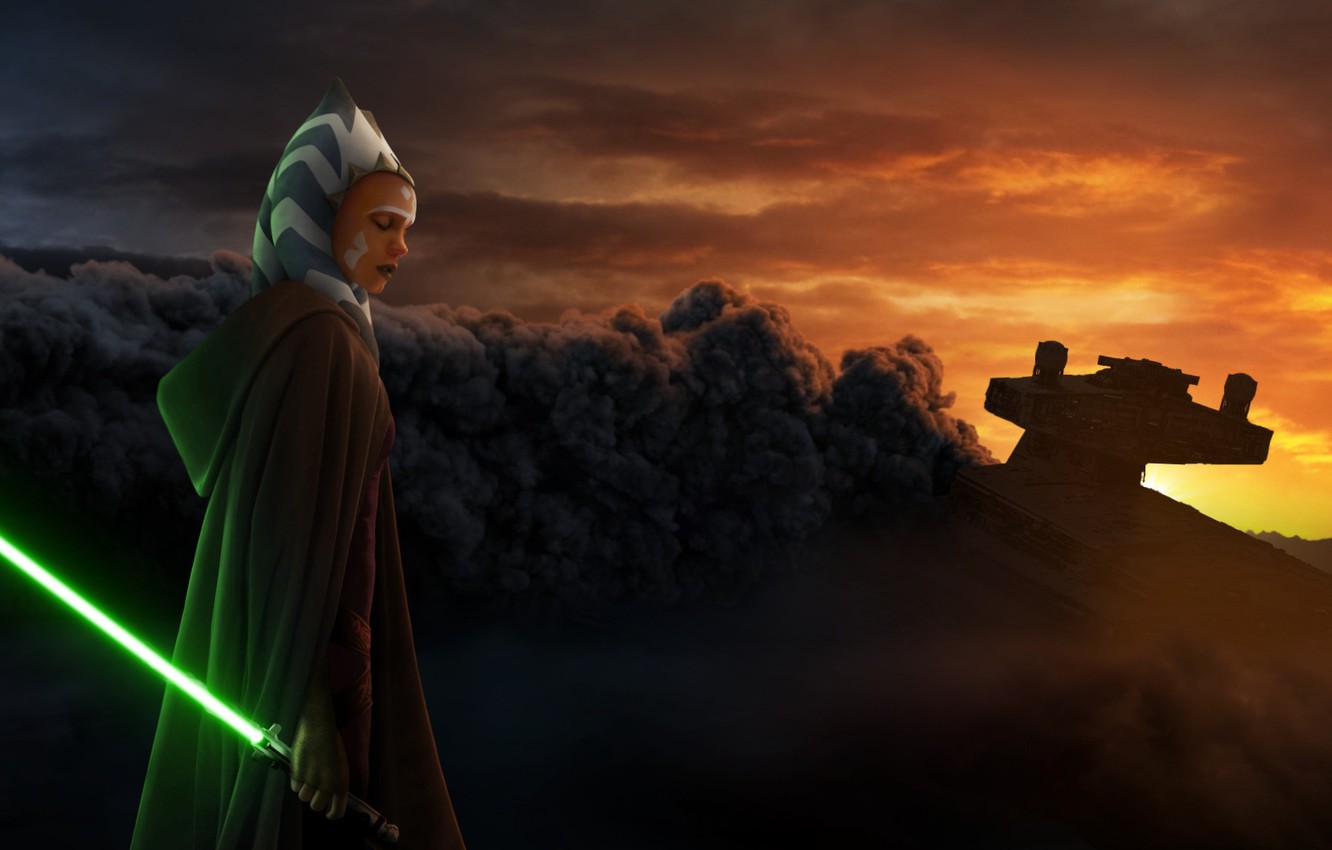 Ahsoka Tano With Lightsaber Wallpapers