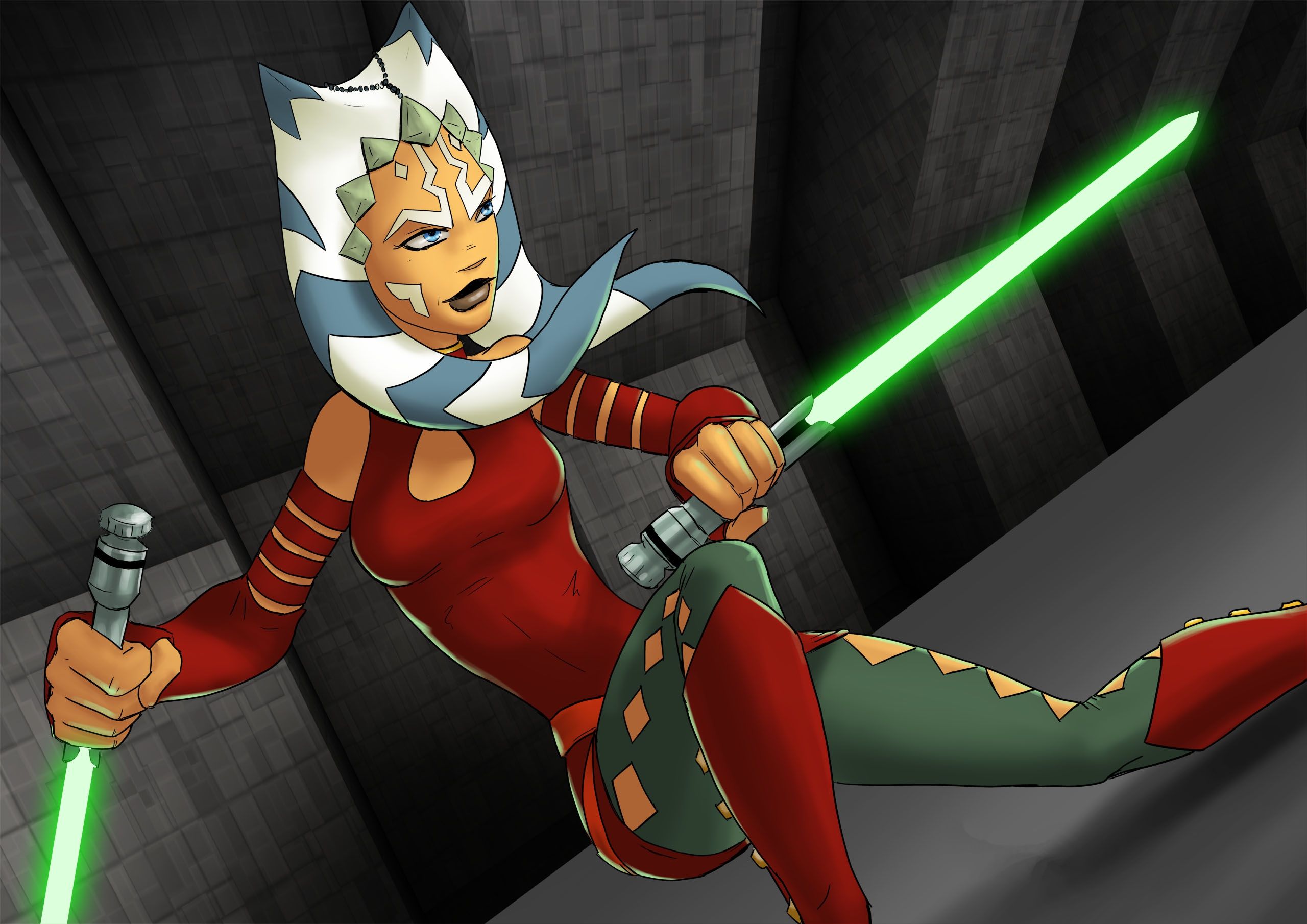 Ahsoka Tano With Lightsaber Wallpapers