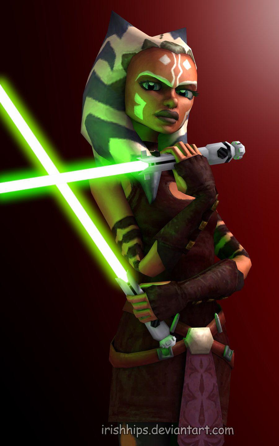 Ahsoka Tano With Lightsaber Wallpapers