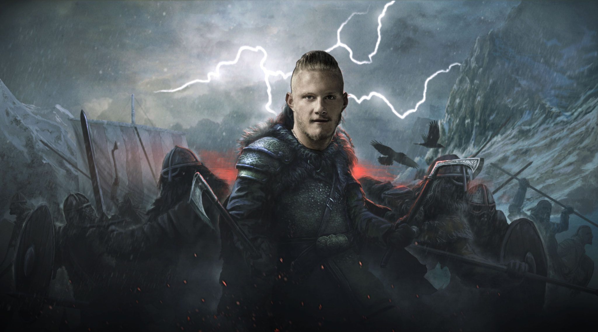 Alexander Ludwig As Bjorn Lothbrok Vikings Wallpapers