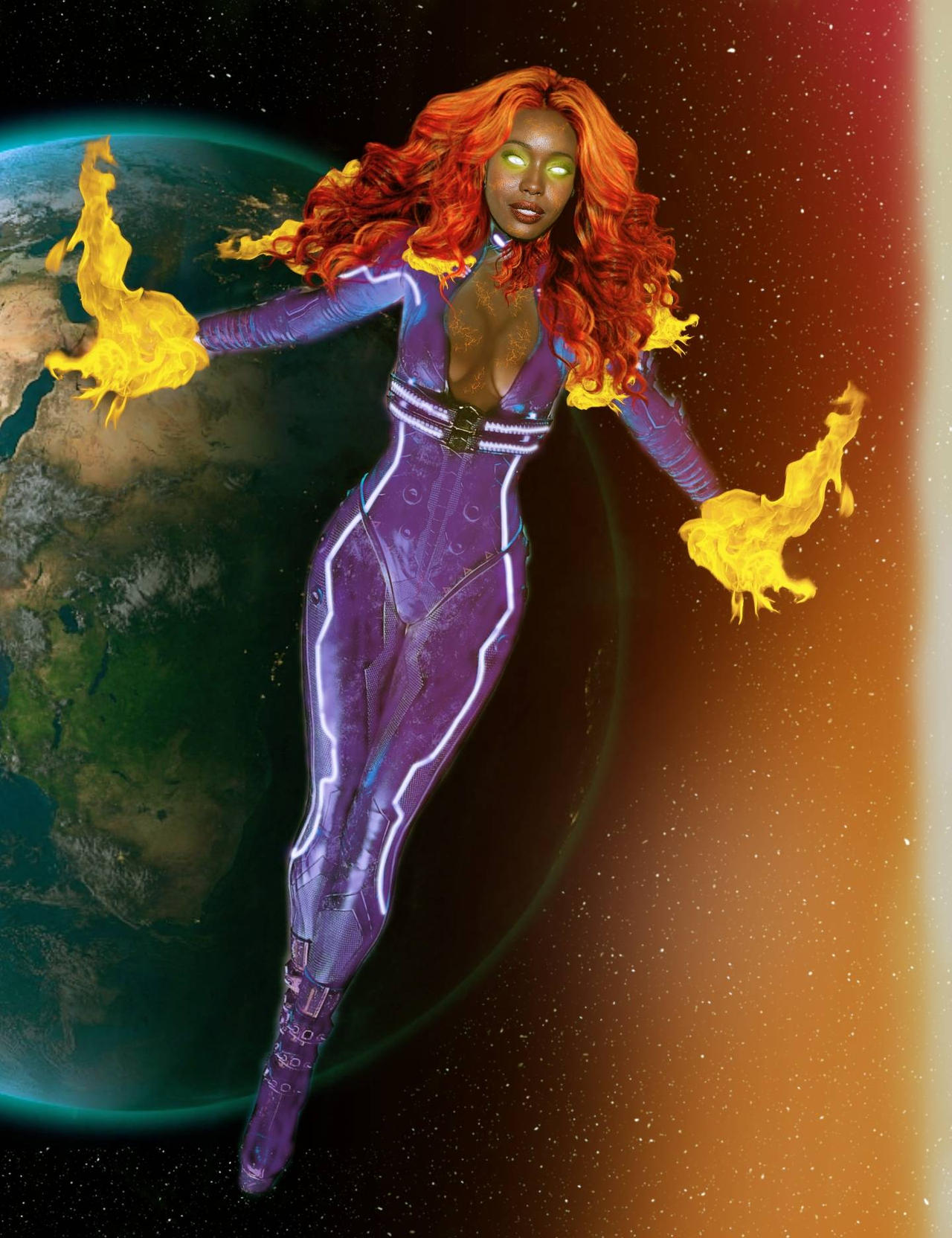 Anna Diop As Starfire Wallpapers