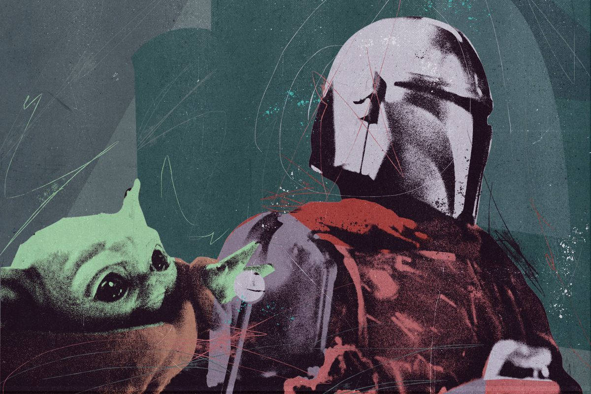 Baby Yoda And Mandalorian Fanart Wallpapers