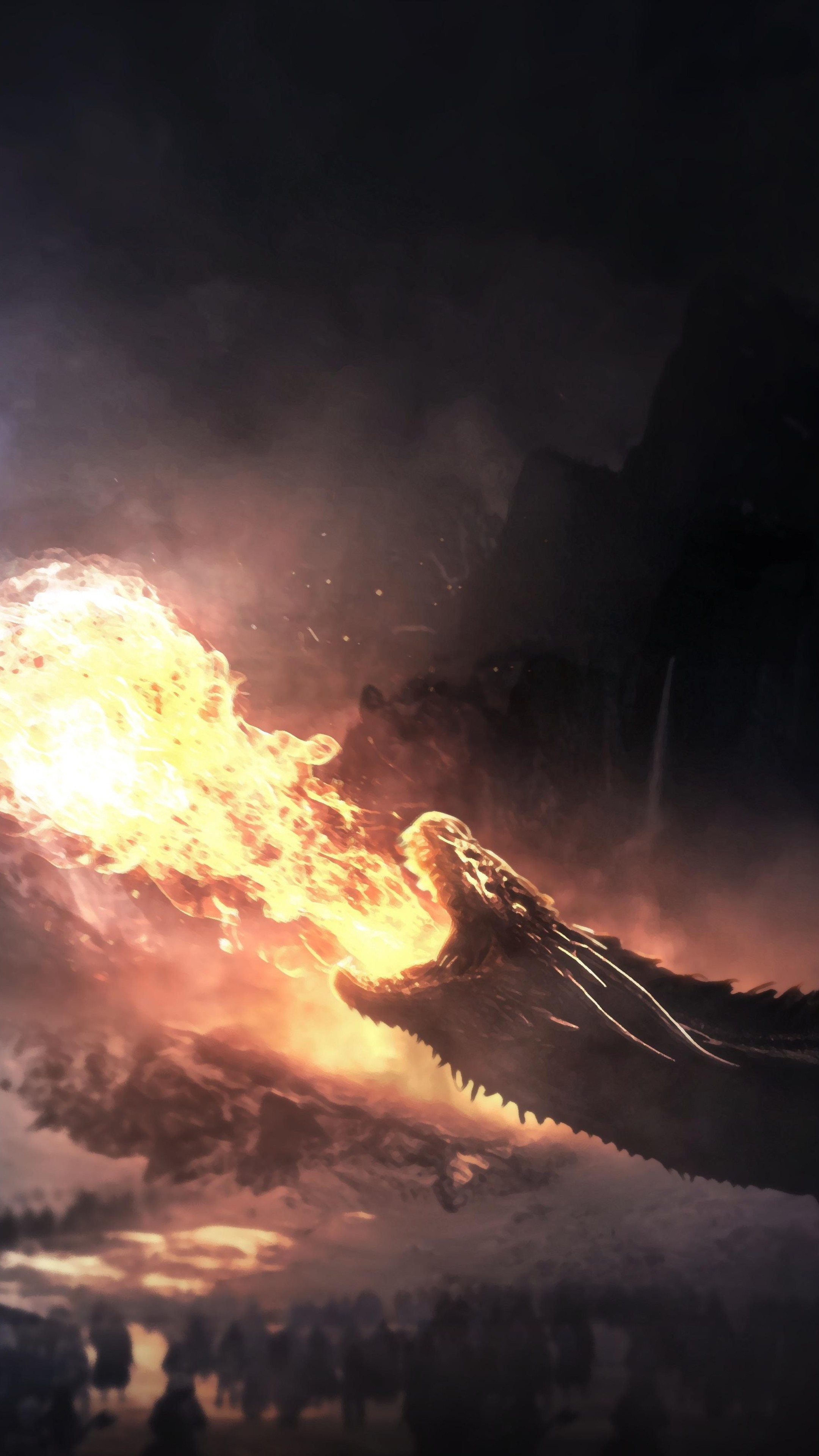 Battle Of Dragons Game Of Thrones 8 Art Wallpapers