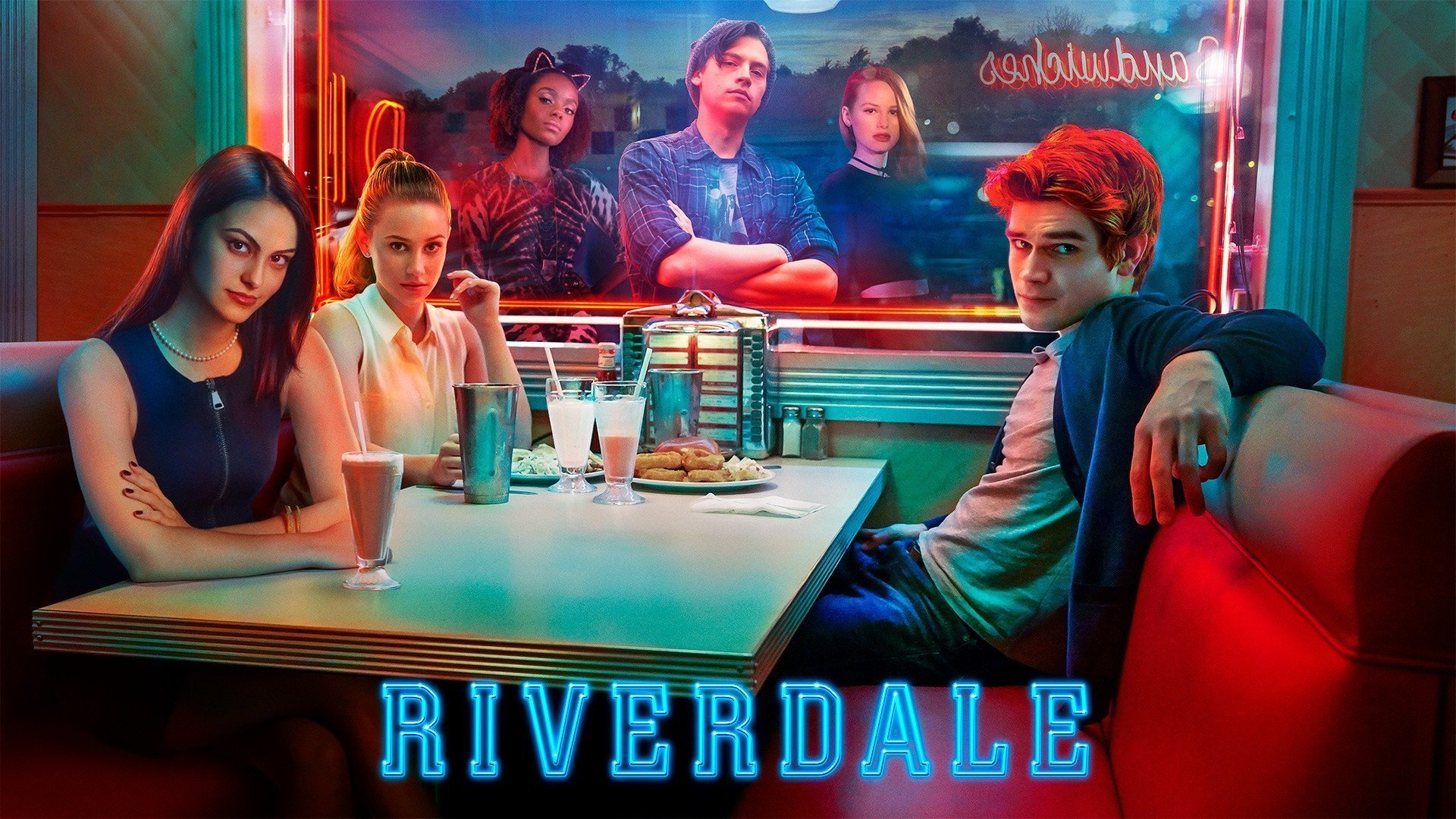 Camila Mendes, Lili Reinhart Madelaine And Petsch From Riverdale Show Wallpapers
