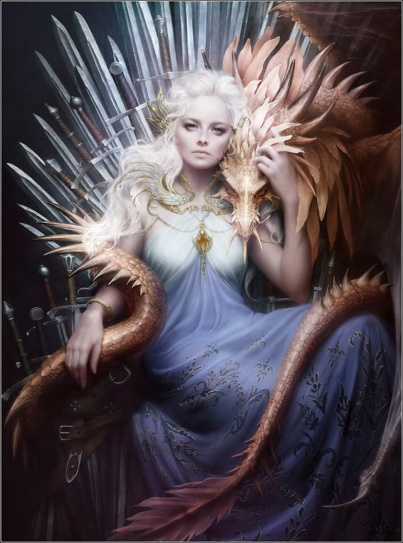 Daenerys Targaryen And Dragons In Fire Wallpapers