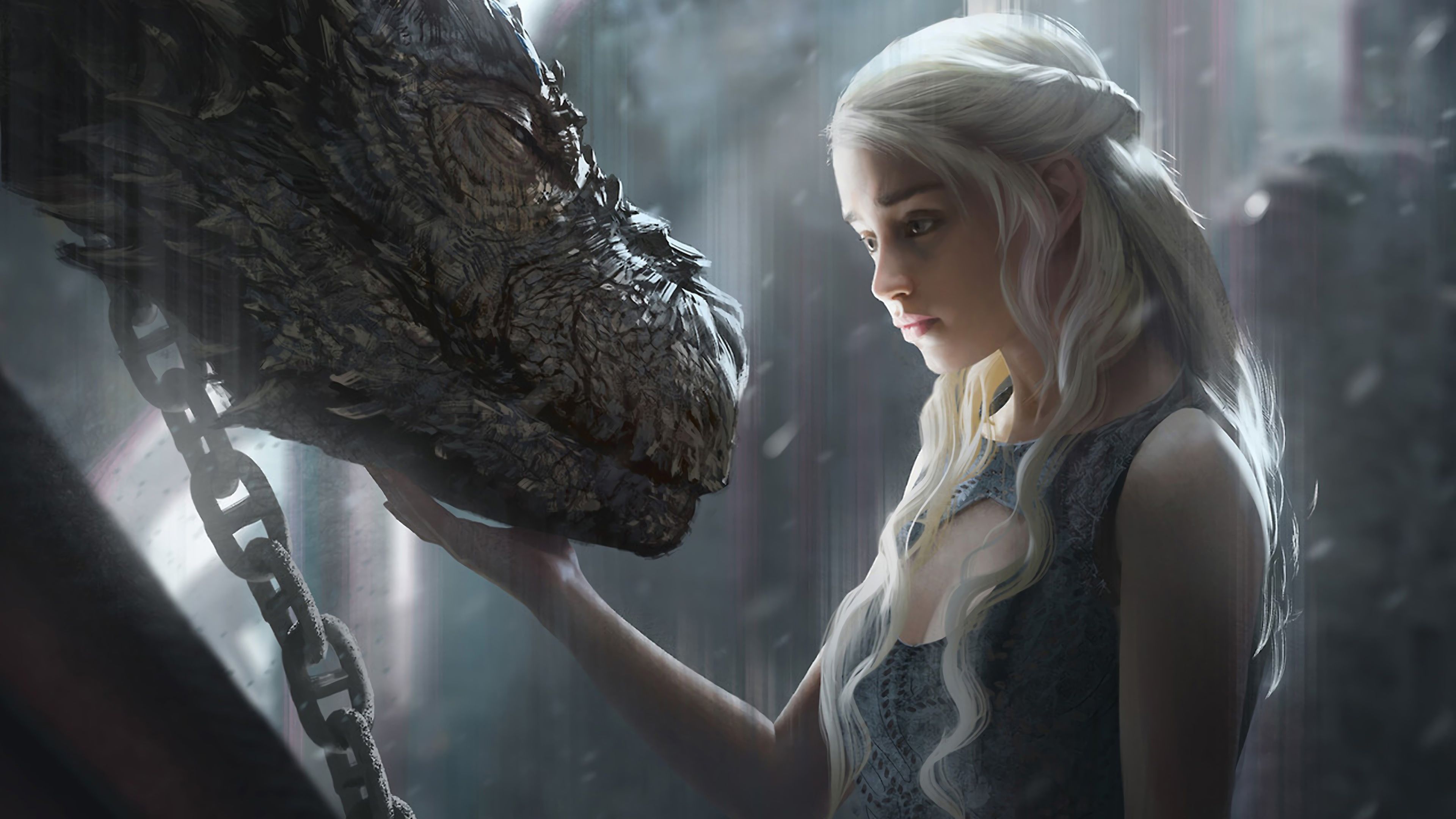 Daenerys Targaryen And Dragons In Fire Wallpapers