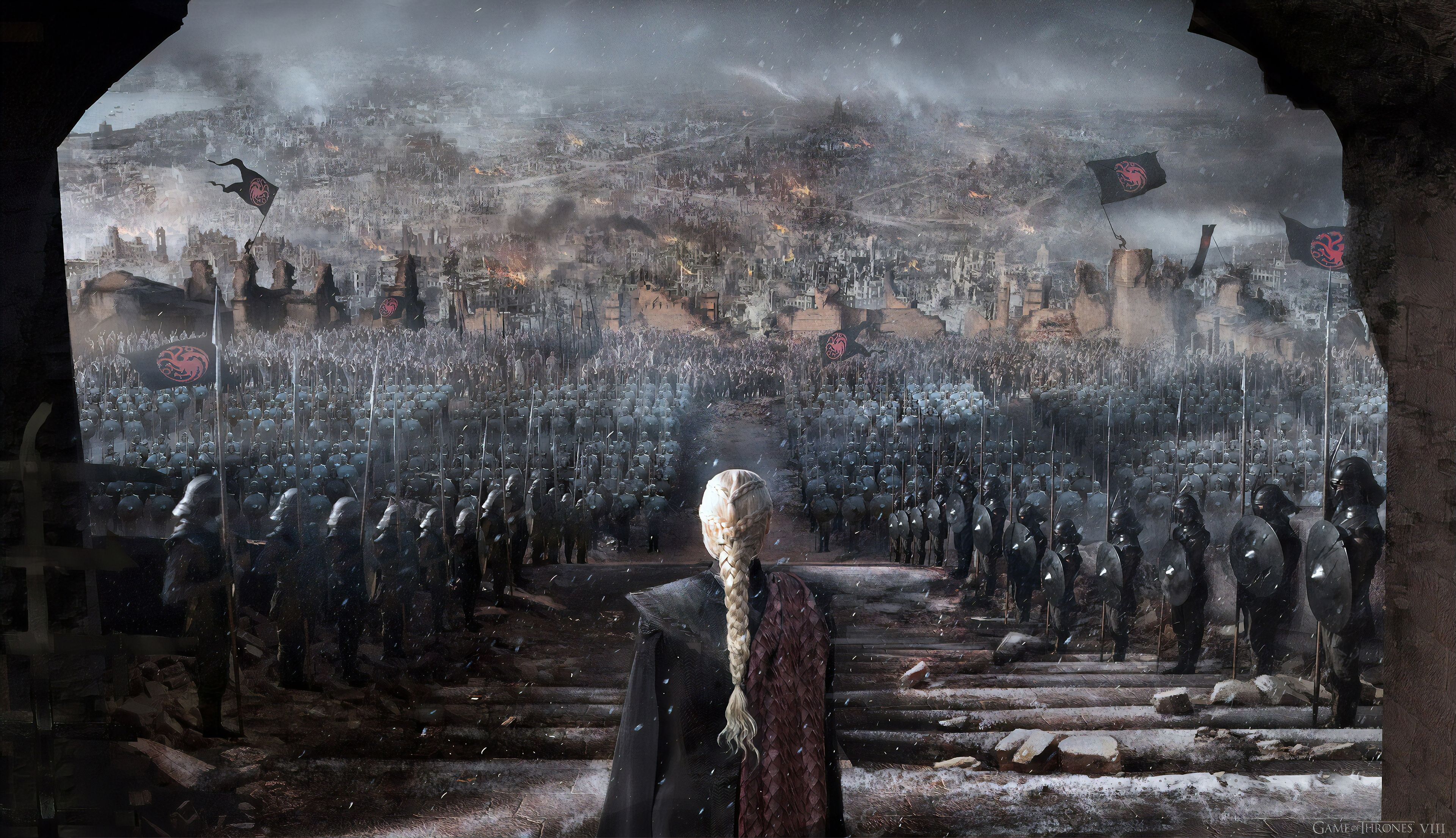 Daenerys Targaryen Queen Of The Ashes In The Iron Throne Wallpapers