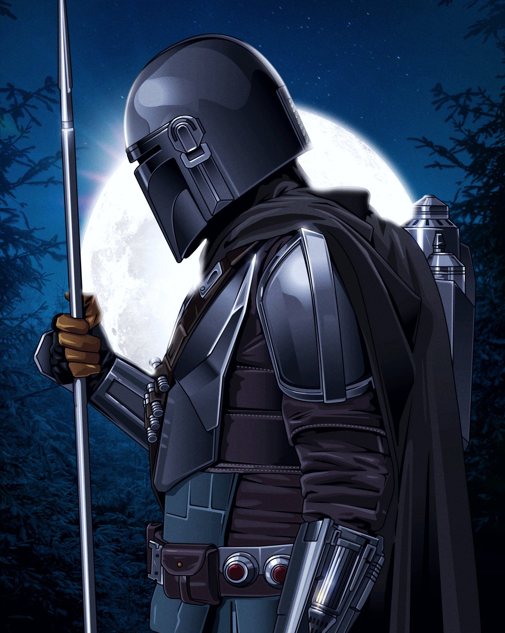 Darth Vader Vs Mandalorian Art Wallpapers