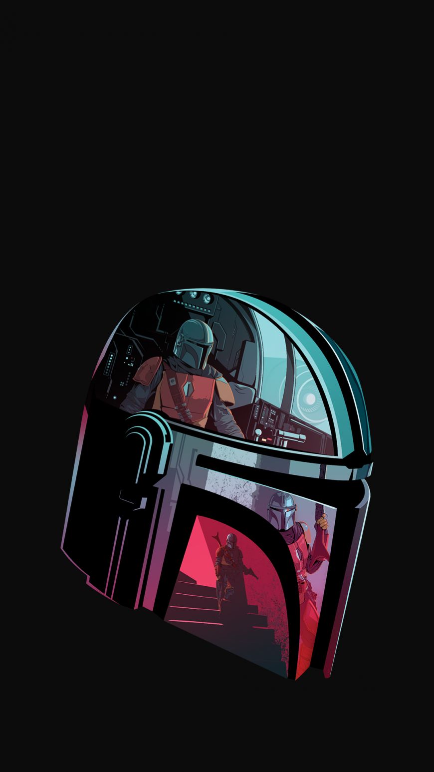 Darth Vader Vs Mandalorian Art Wallpapers