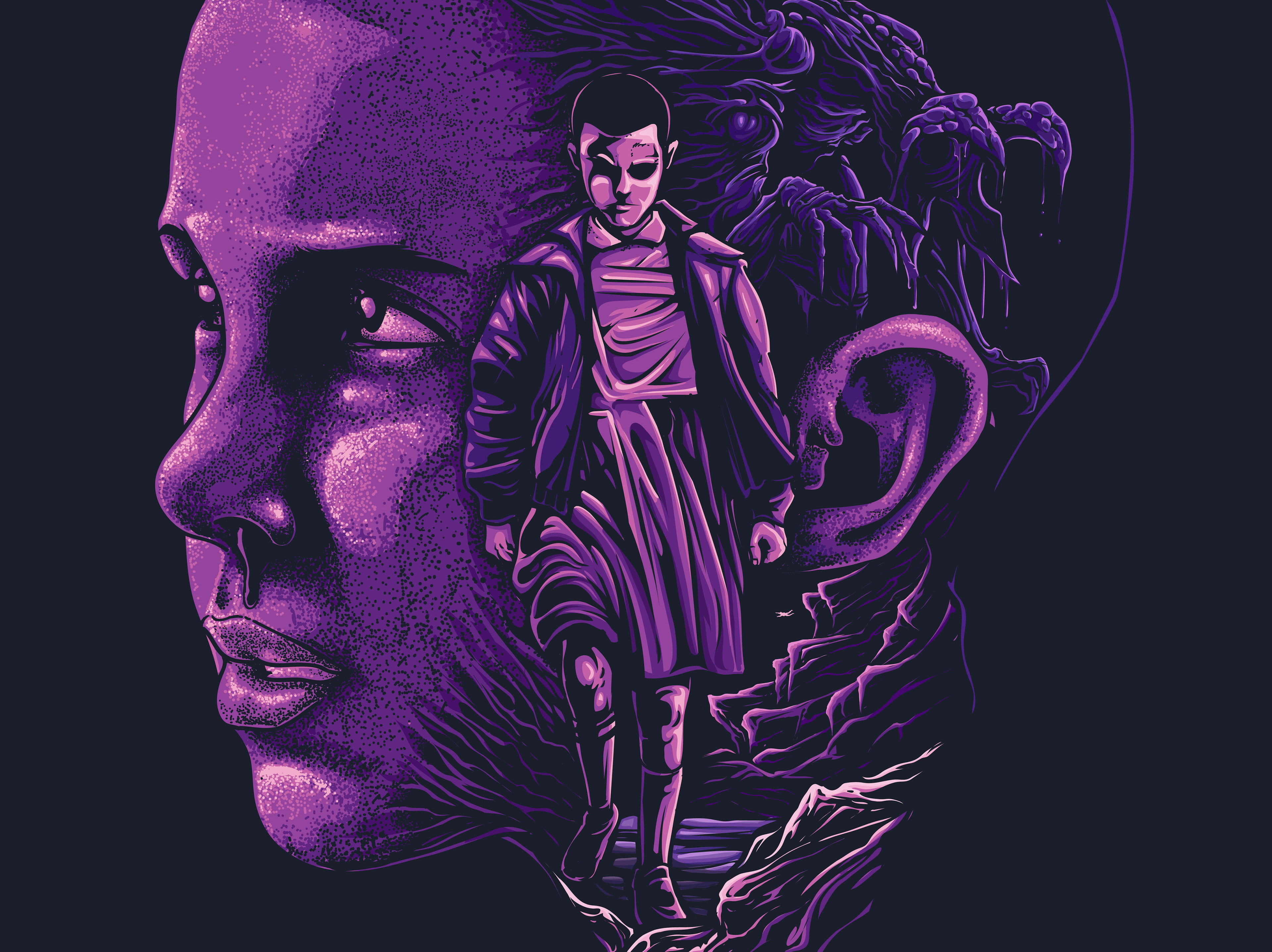 Eleven Stranger Things Art Wallpapers