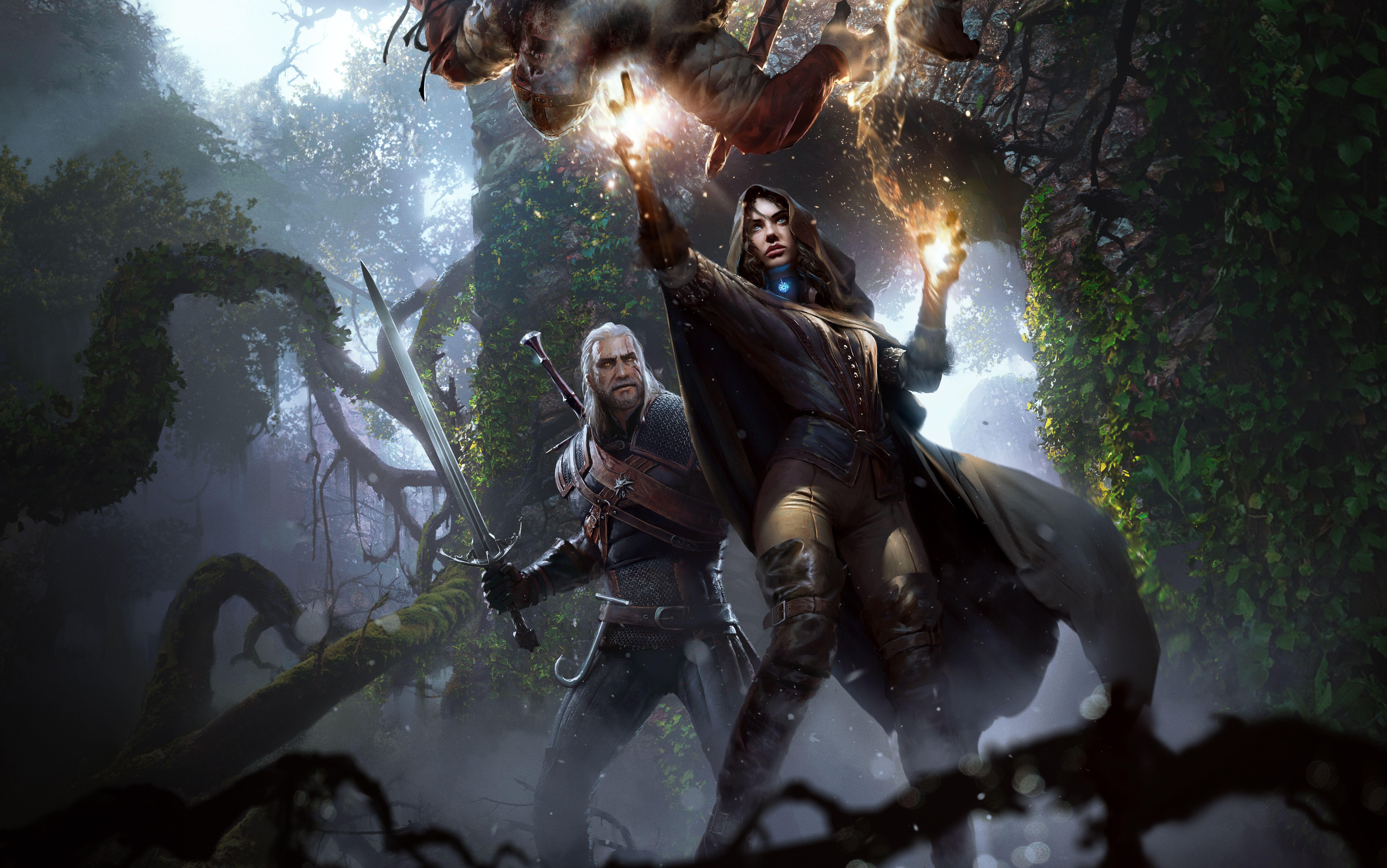 Geralt And Ciri In The Witcher 4K Wallpapers