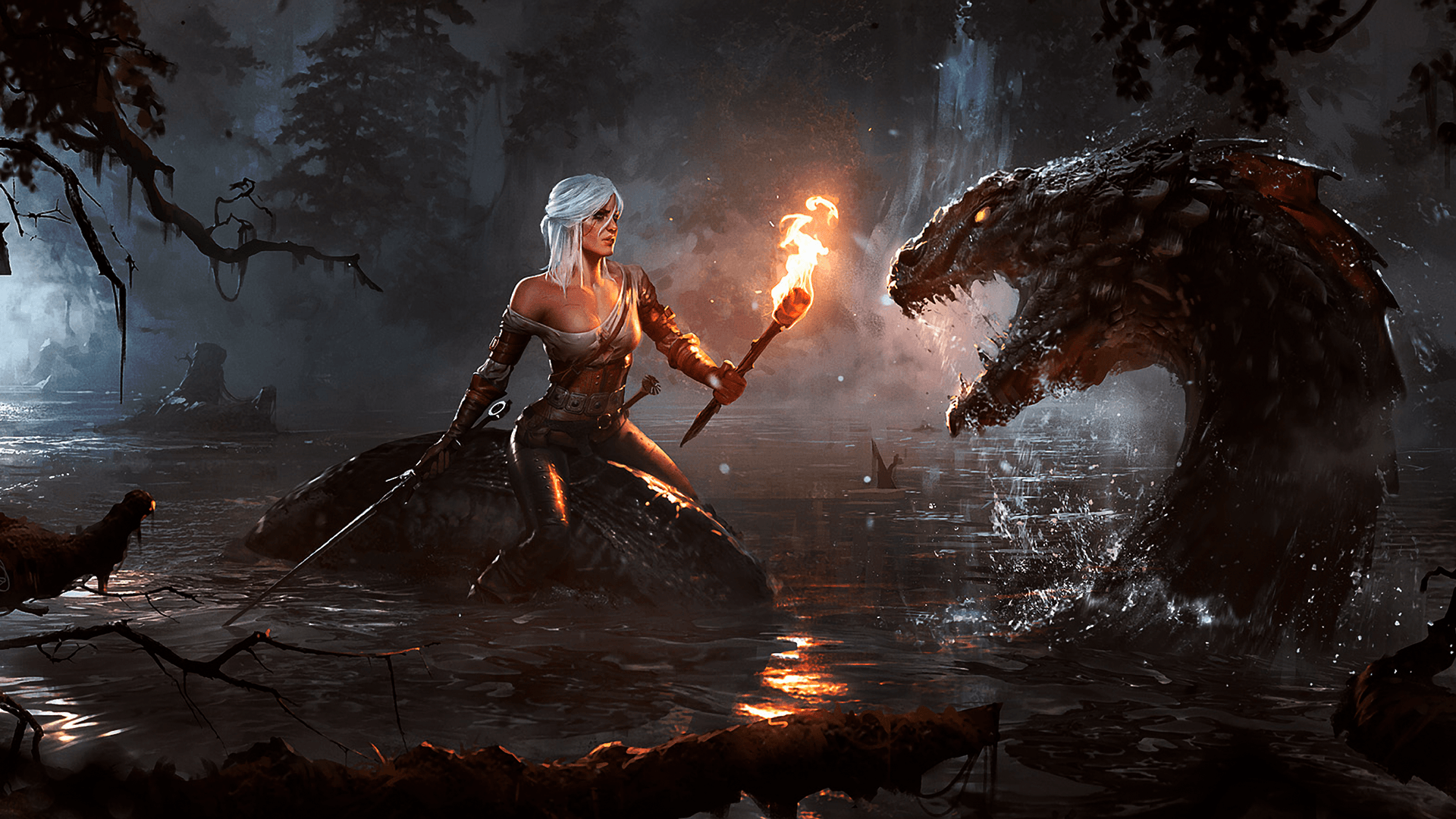 Geralt And Ciri In The Witcher 4K Wallpapers