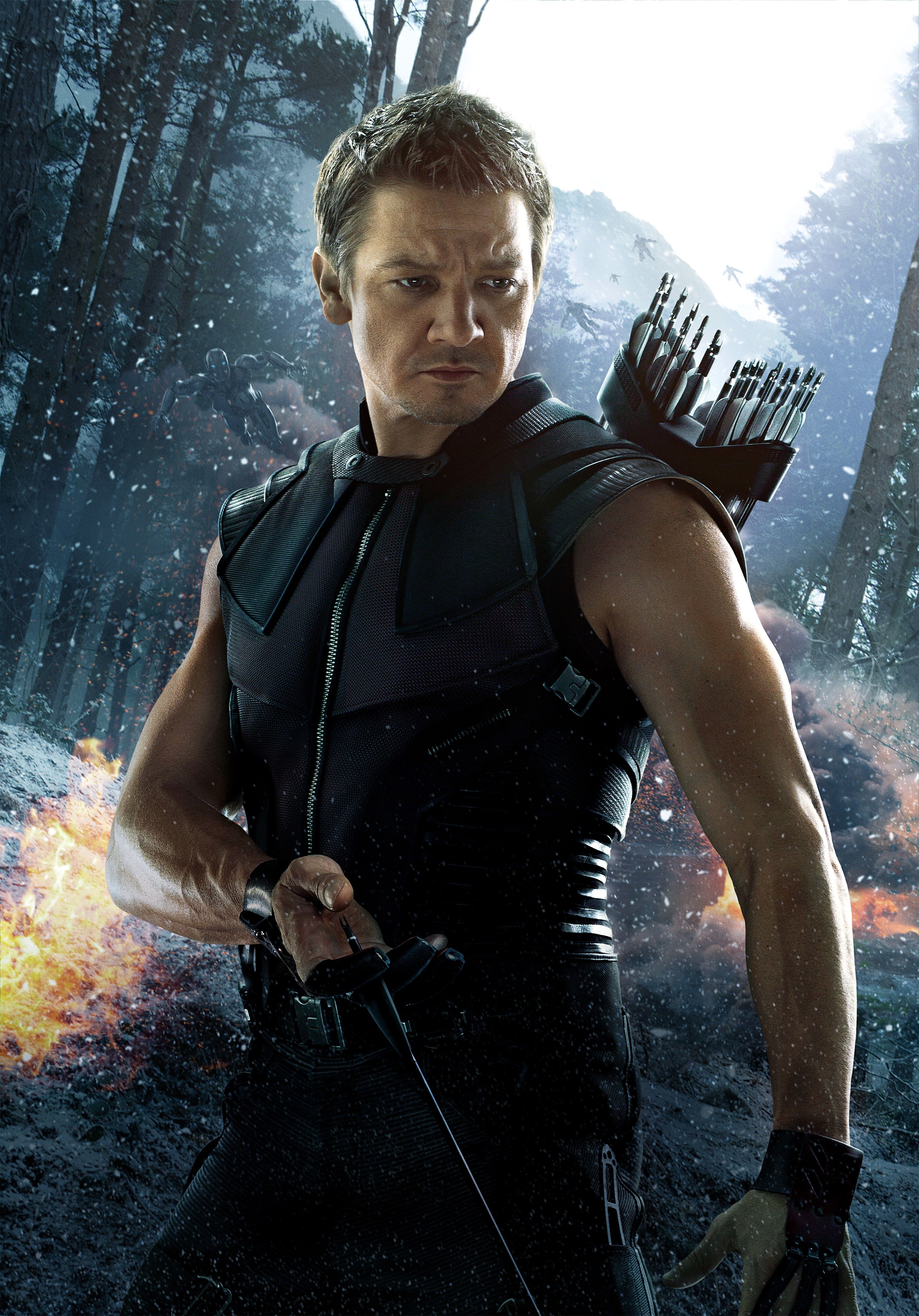 Jeremy Renner And Hailee Steinfeld In Marvels Hawkeye Wallpapers