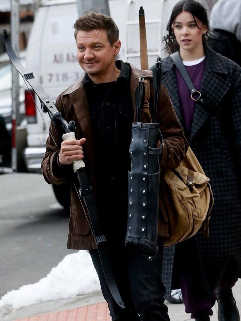 Jeremy Renner And Hailee Steinfeld In Marvels Hawkeye Wallpapers